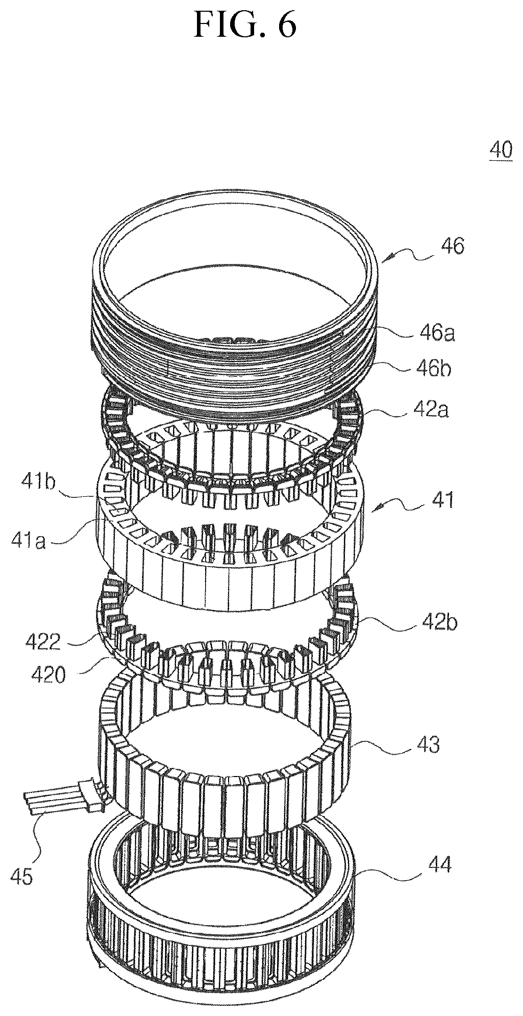 Patent US12614948 Figure 6 – Stator, and propeller driving apparatus and aircraft using the same