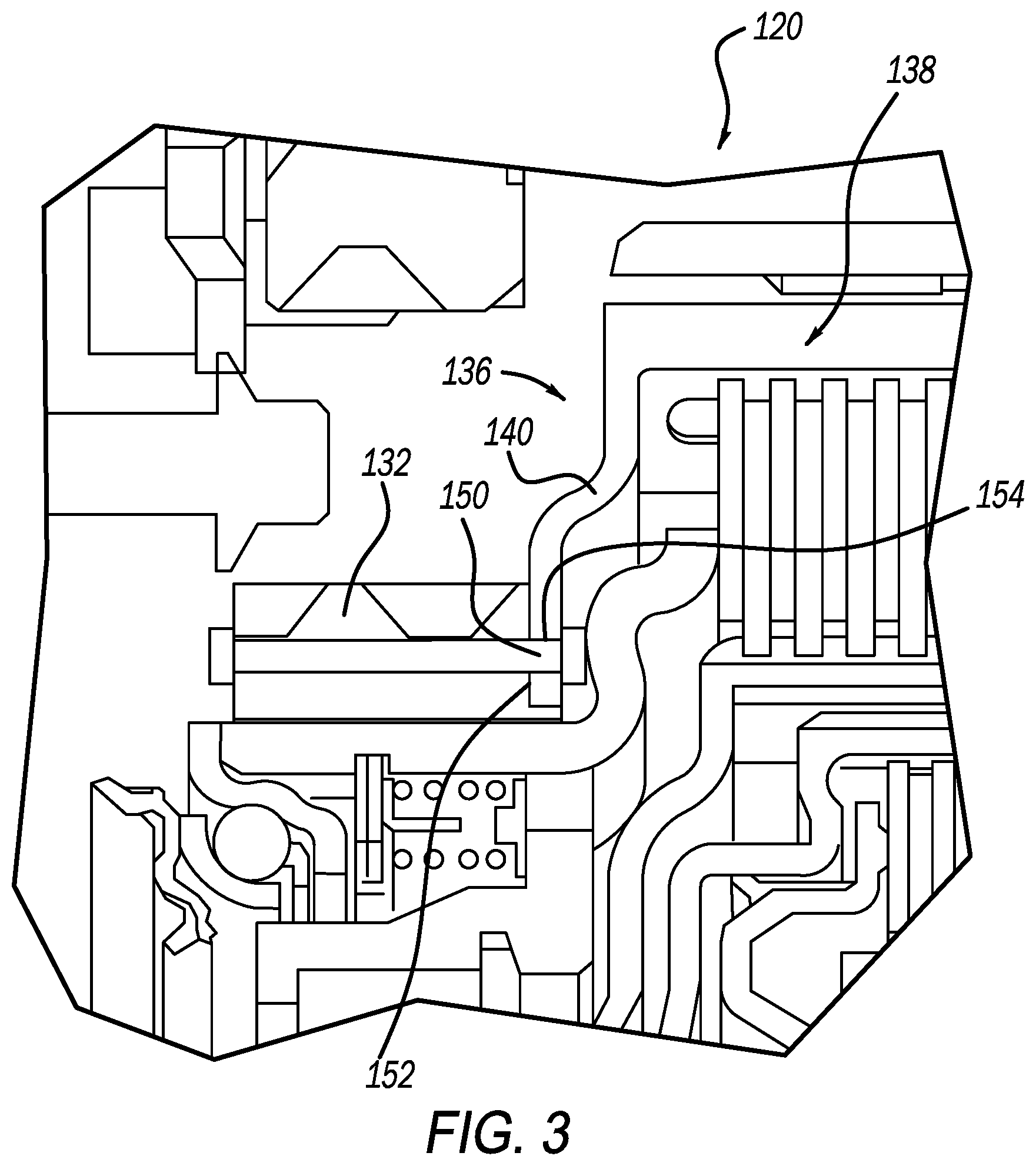 Patent US12614950 Figure 3 – Electrical drive module having mechanically coupled ring gear and clutch basket