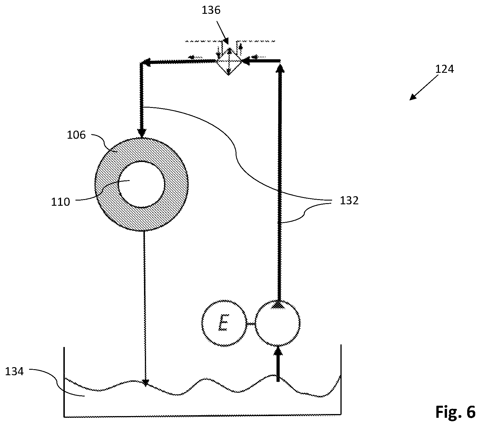 Patent US12614952 Figure 6 – Electric rotating machine with means for draining cooling fluid from a rotor compartment