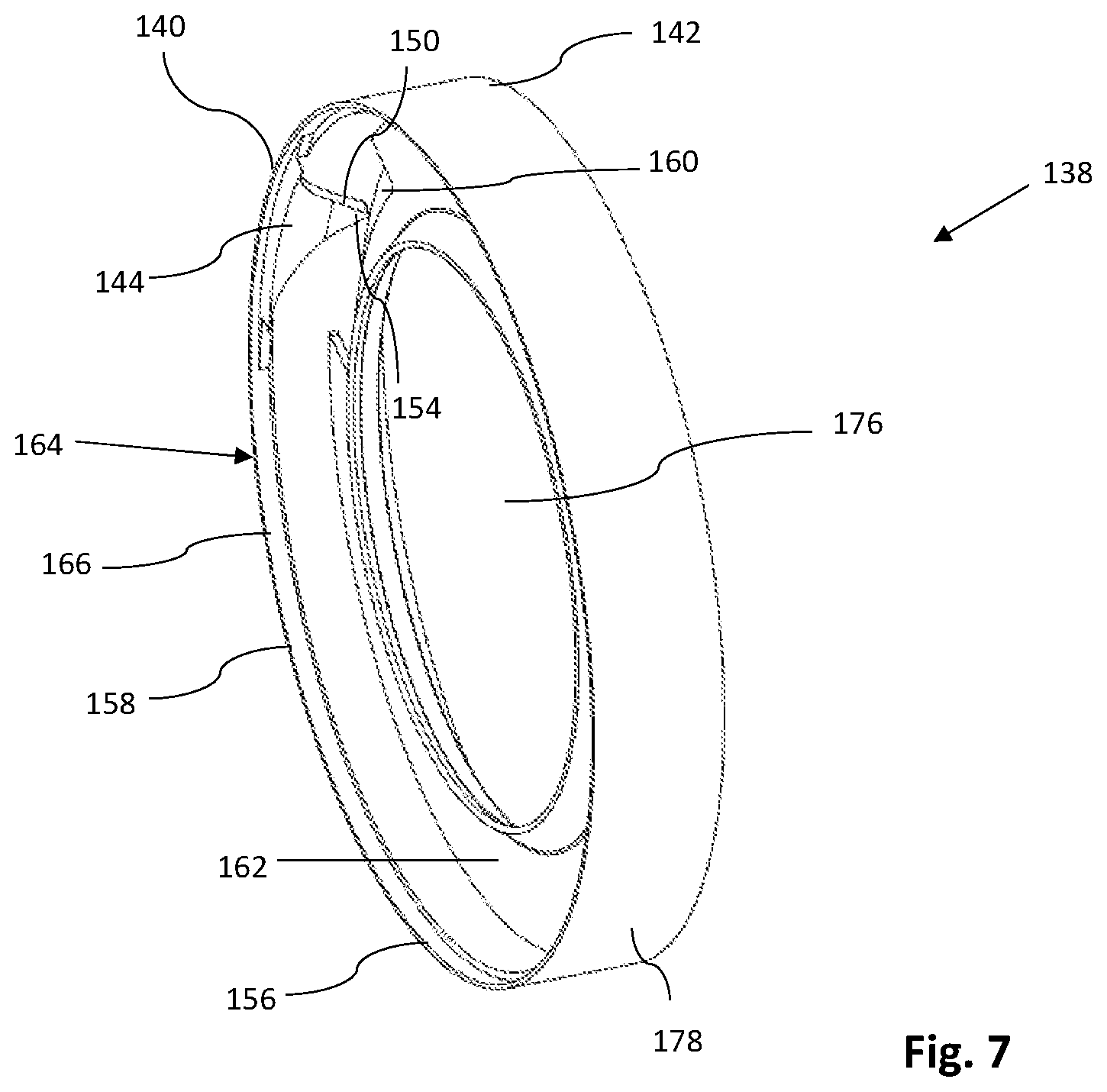 Patent US12614952 Figure 7 – Electric rotating machine with means for draining cooling fluid from a rotor compartment