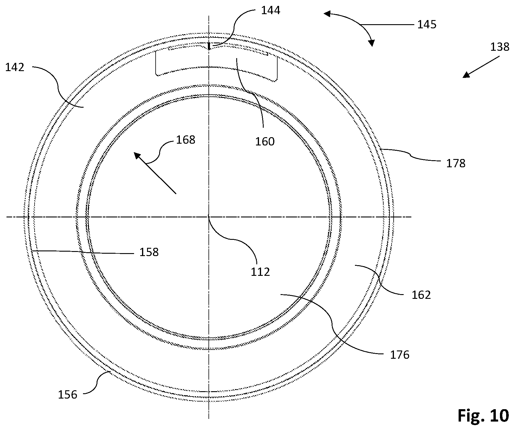 Patent US12614952 Figure 10 – Electric rotating machine with means for draining cooling fluid from a rotor compartment
