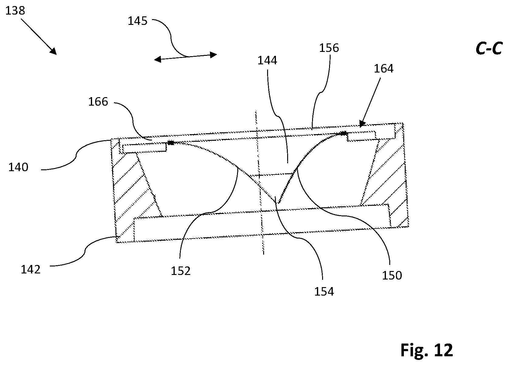 Patent US12614952 Figure 12 – Electric rotating machine with means for draining cooling fluid from a rotor compartment