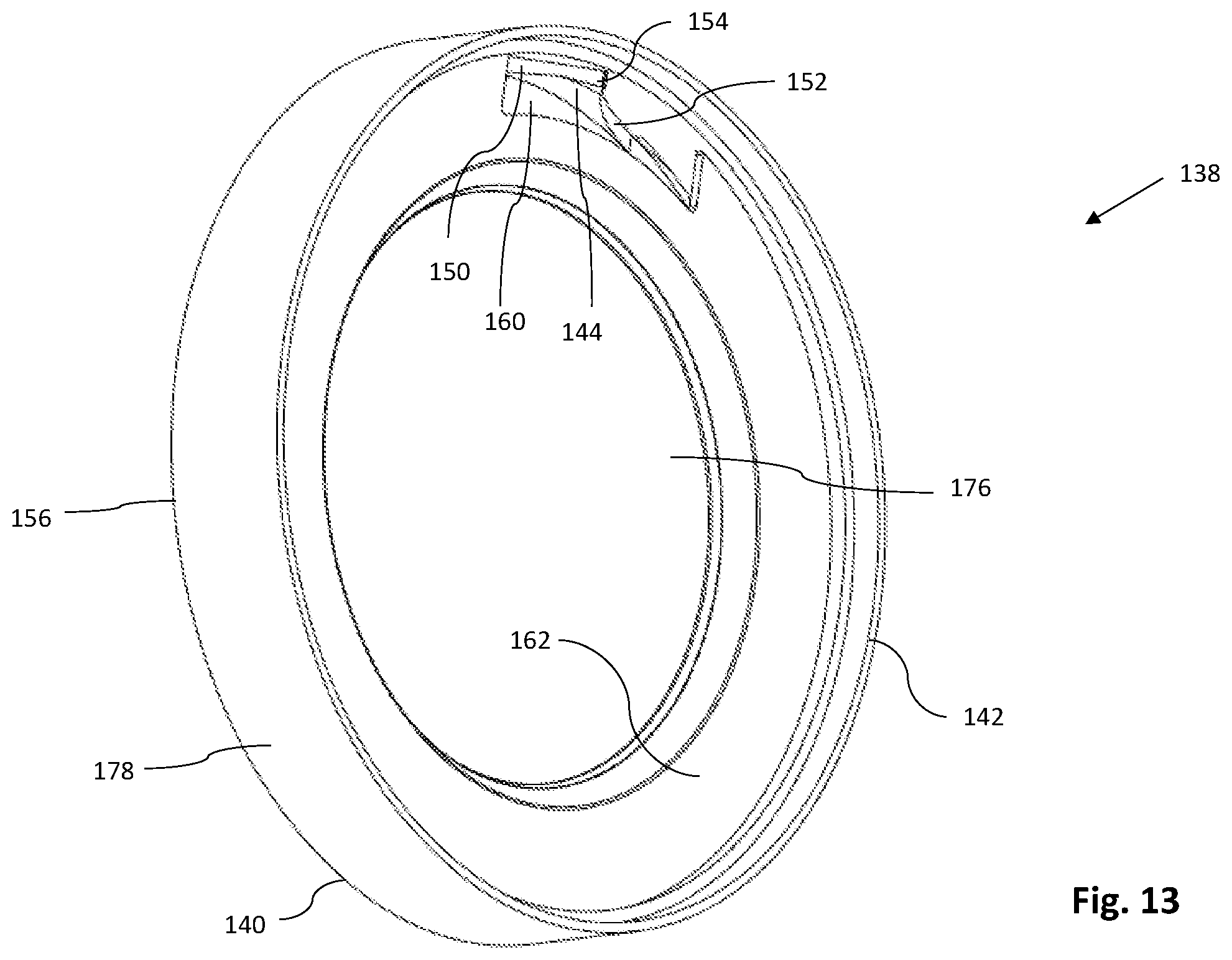 Patent US12614952 Figure 13 – Electric rotating machine with means for draining cooling fluid from a rotor compartment