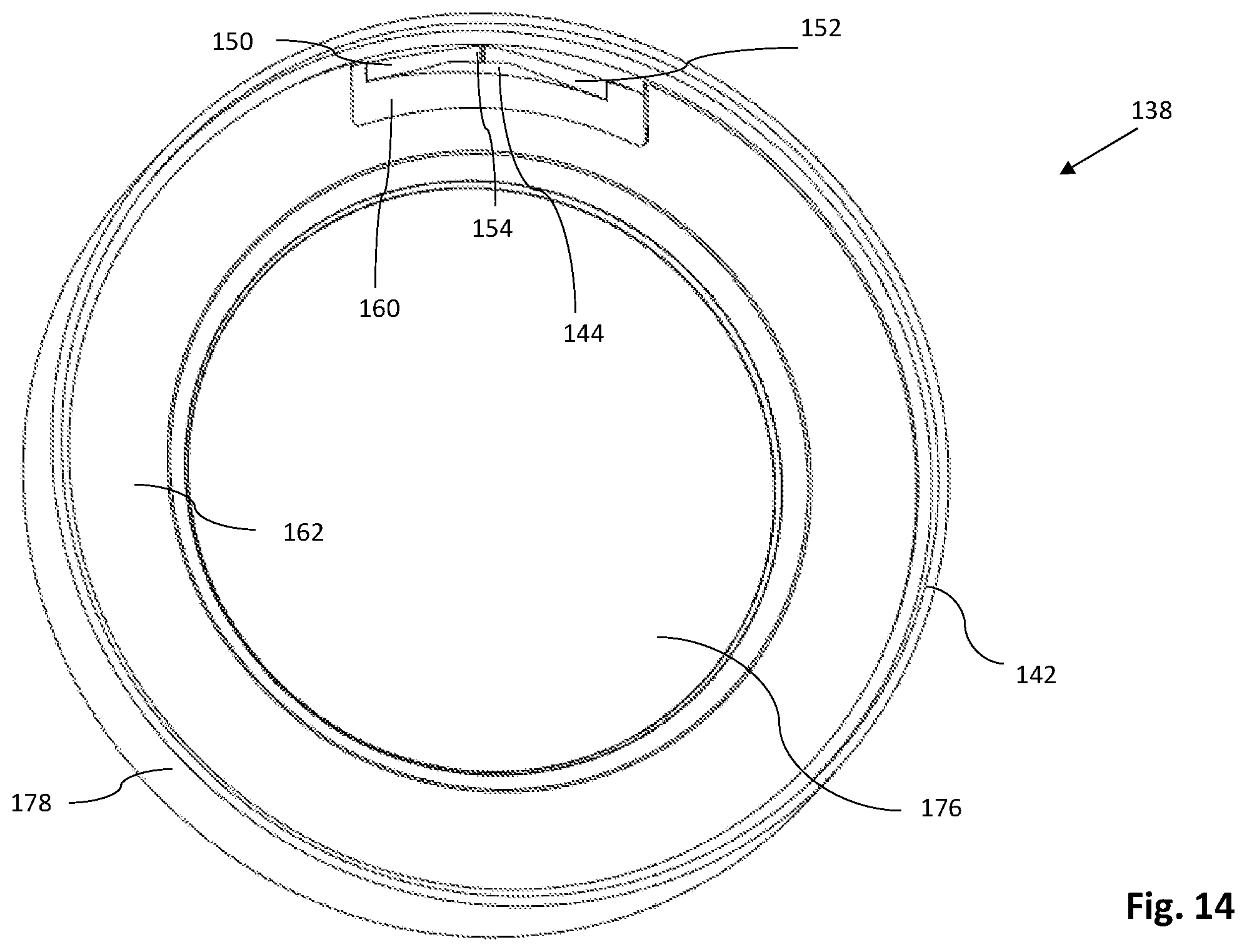 Patent US12614952 Figure 14 – Electric rotating machine with means for draining cooling fluid from a rotor compartment