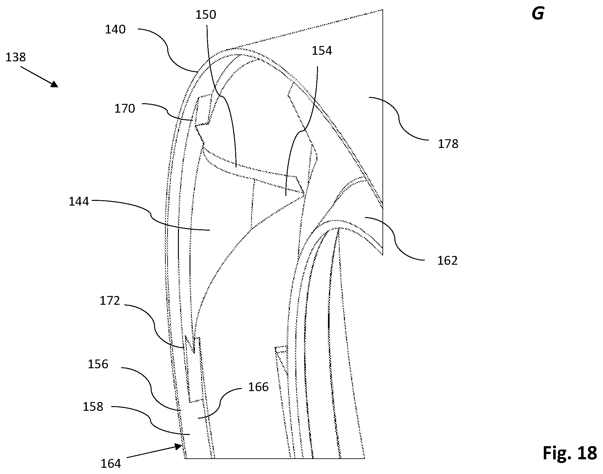 Patent US12614952 Figure 18 – Electric rotating machine with means for draining cooling fluid from a rotor compartment