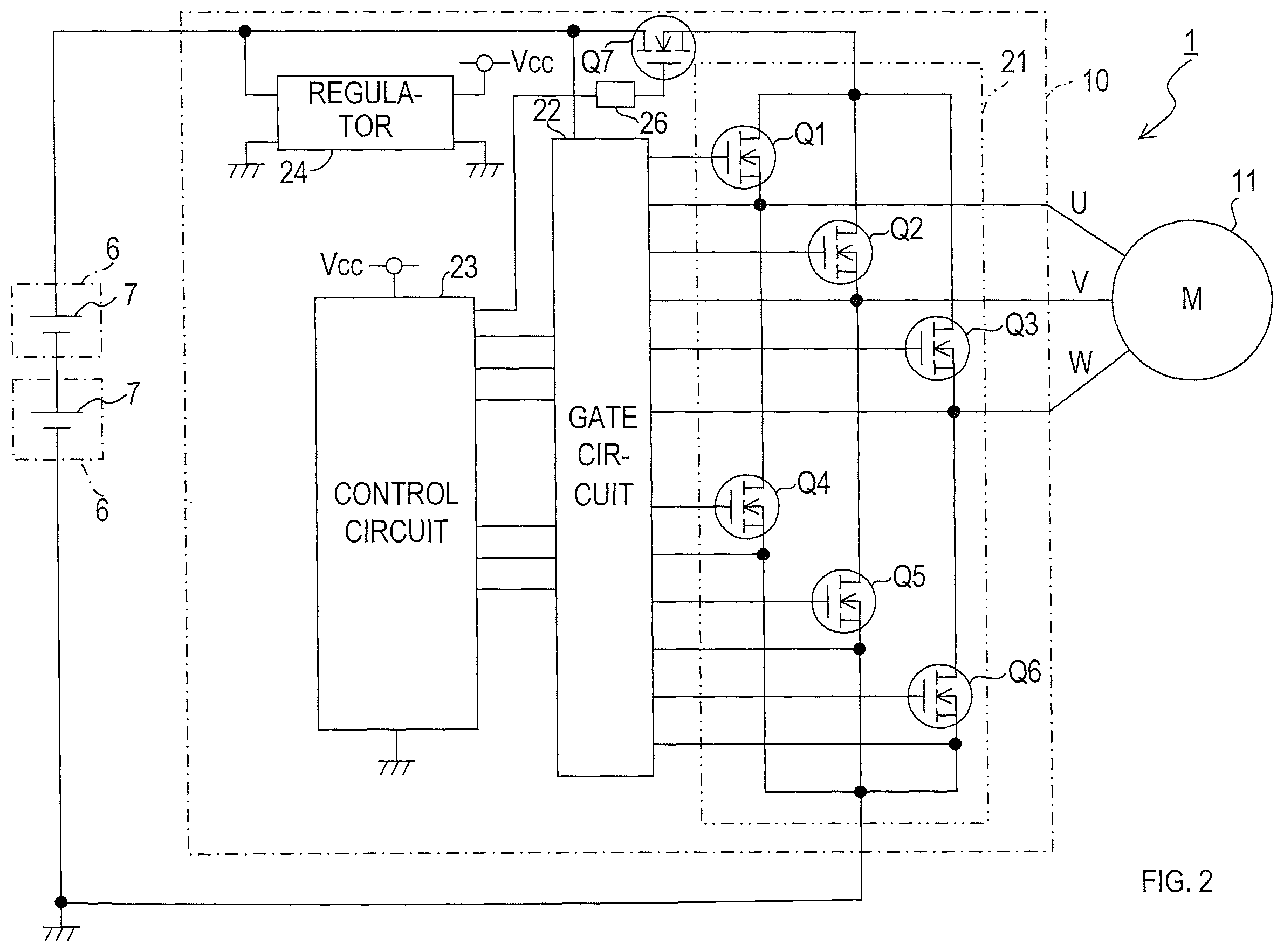 Patent US12614955 Figure 2 – Electric work machine