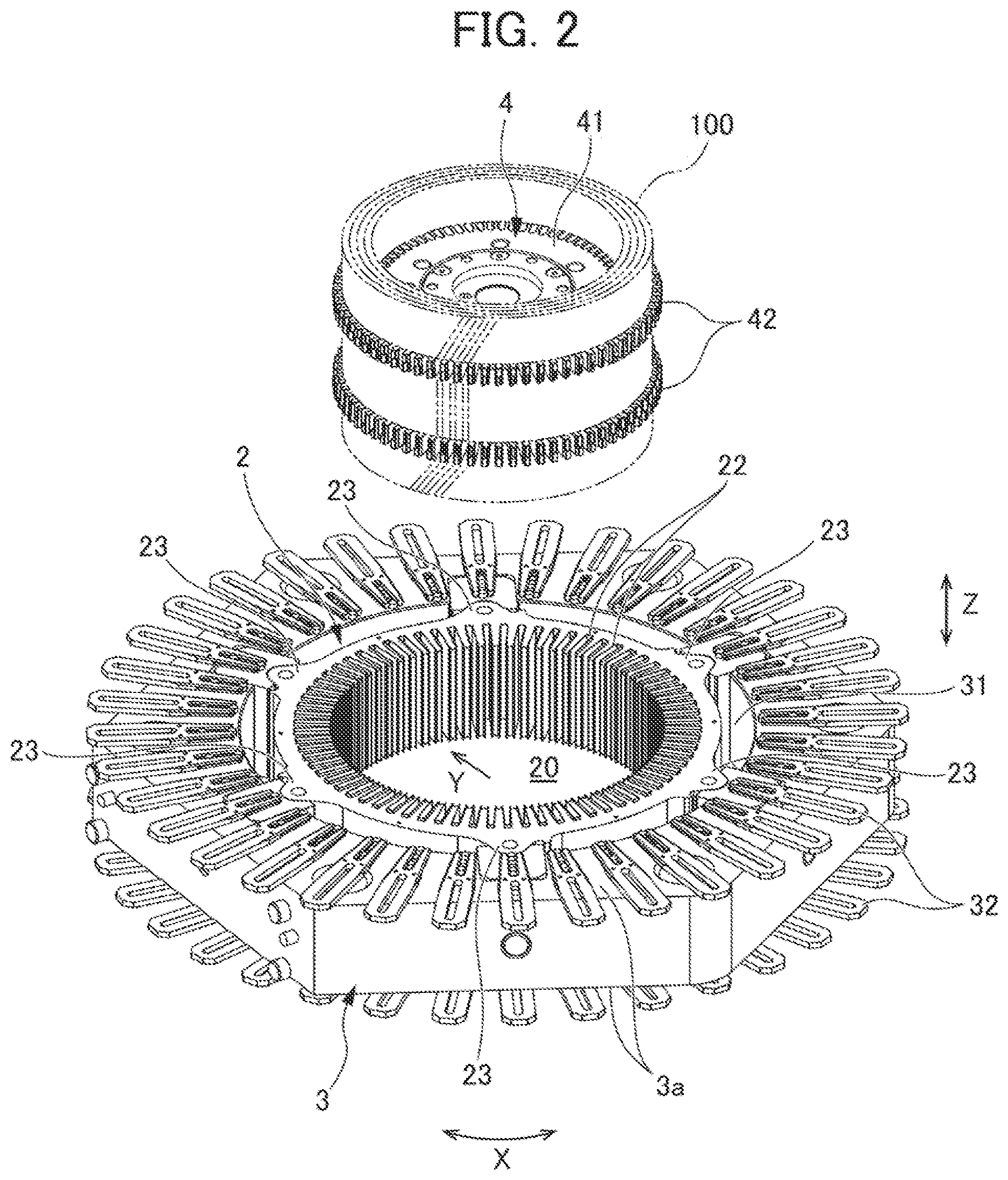 Patent US12614958 Figure 2 – Stator assembly apparatus and stator assembly method