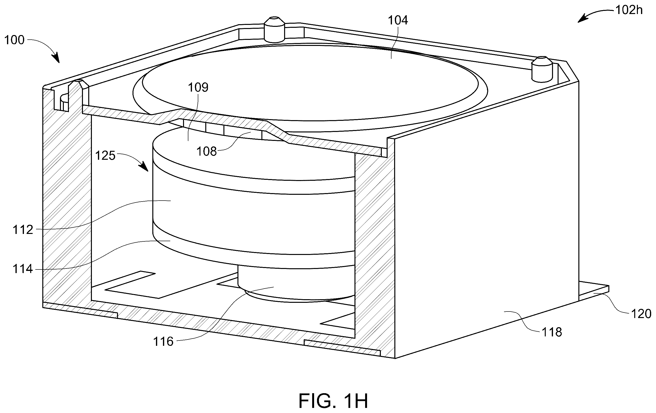 Patent US12614960 Figure 8 – Surface mount haptic actuator