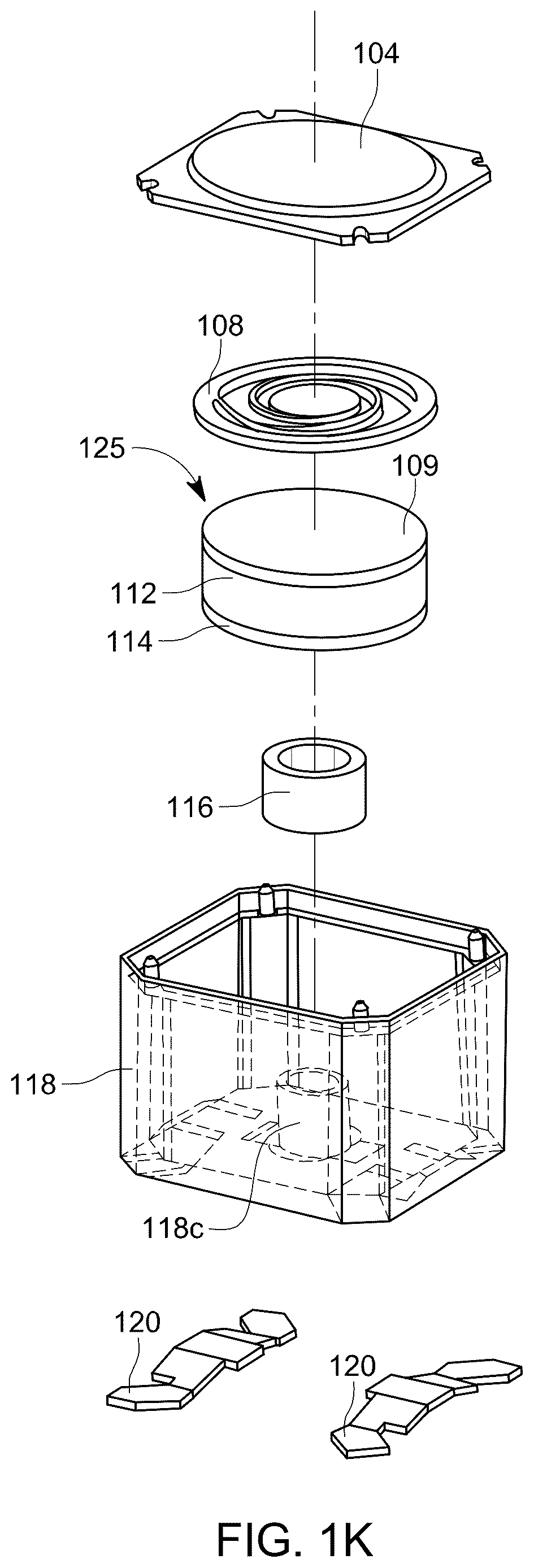 Patent US12614960 Figure 11 – Surface mount haptic actuator