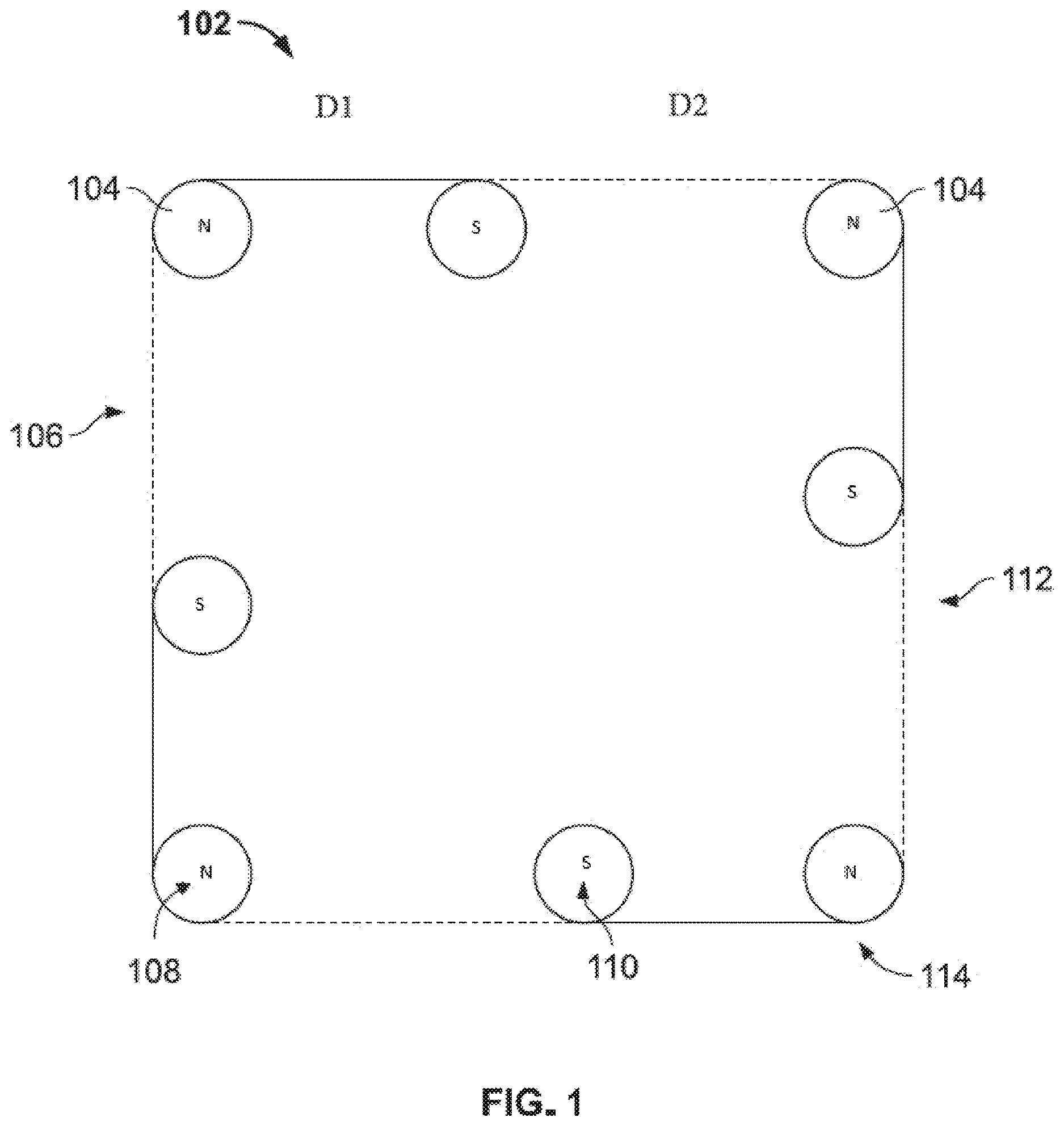 Patent US12614962 Figure 1 – Magnetic gears and gearing system employing magnetic gears