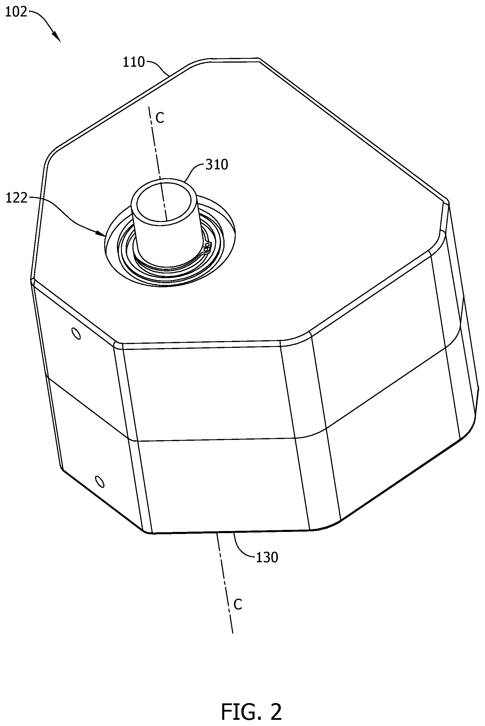 Patent US12614963 Figure 2 – Non-axisymmetric motor with integrated magnetic gearing