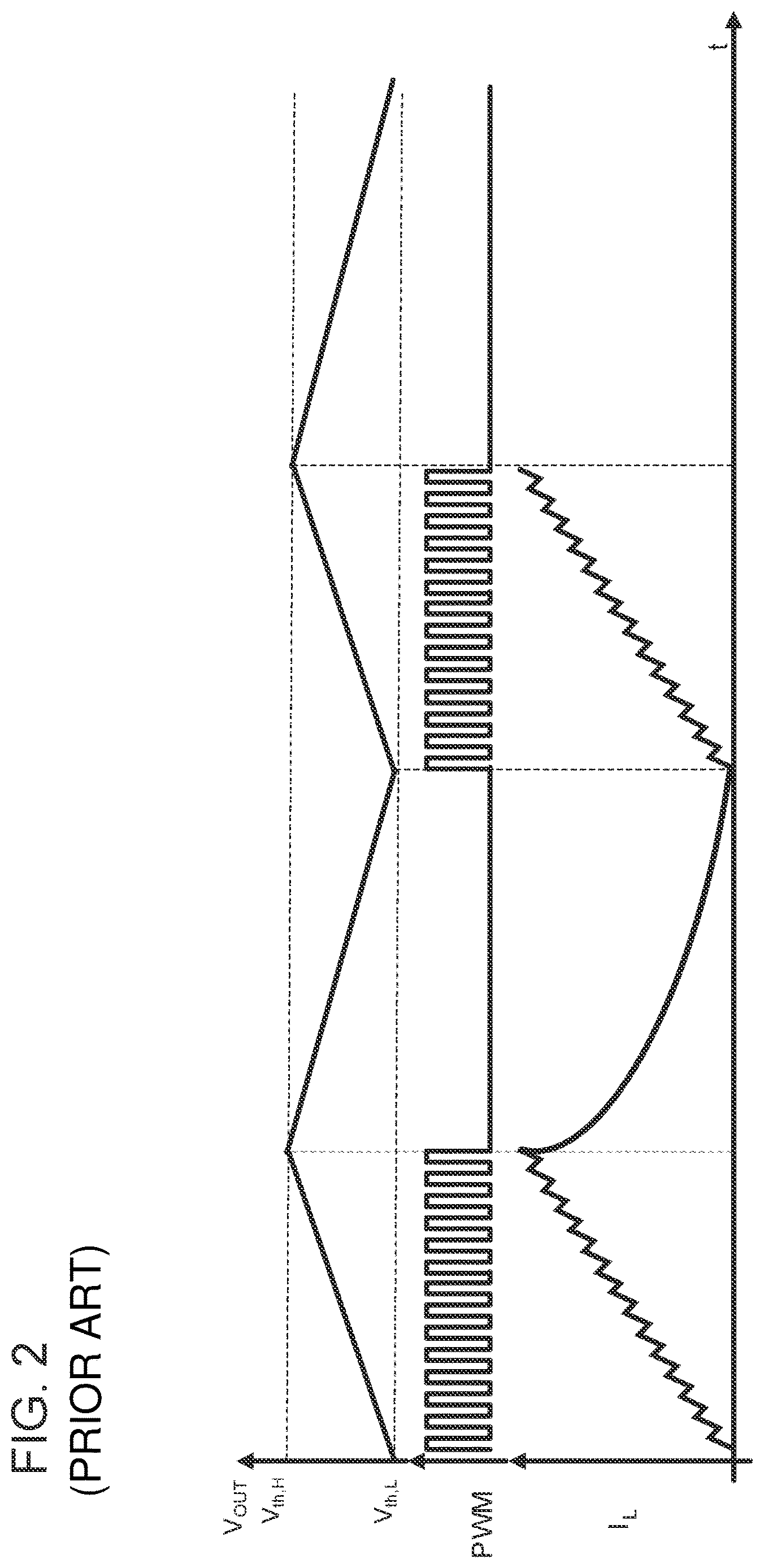 Patent US12614967 Figure 2 – Control device for a switching voltage regulator having reduced audio noise and control method
