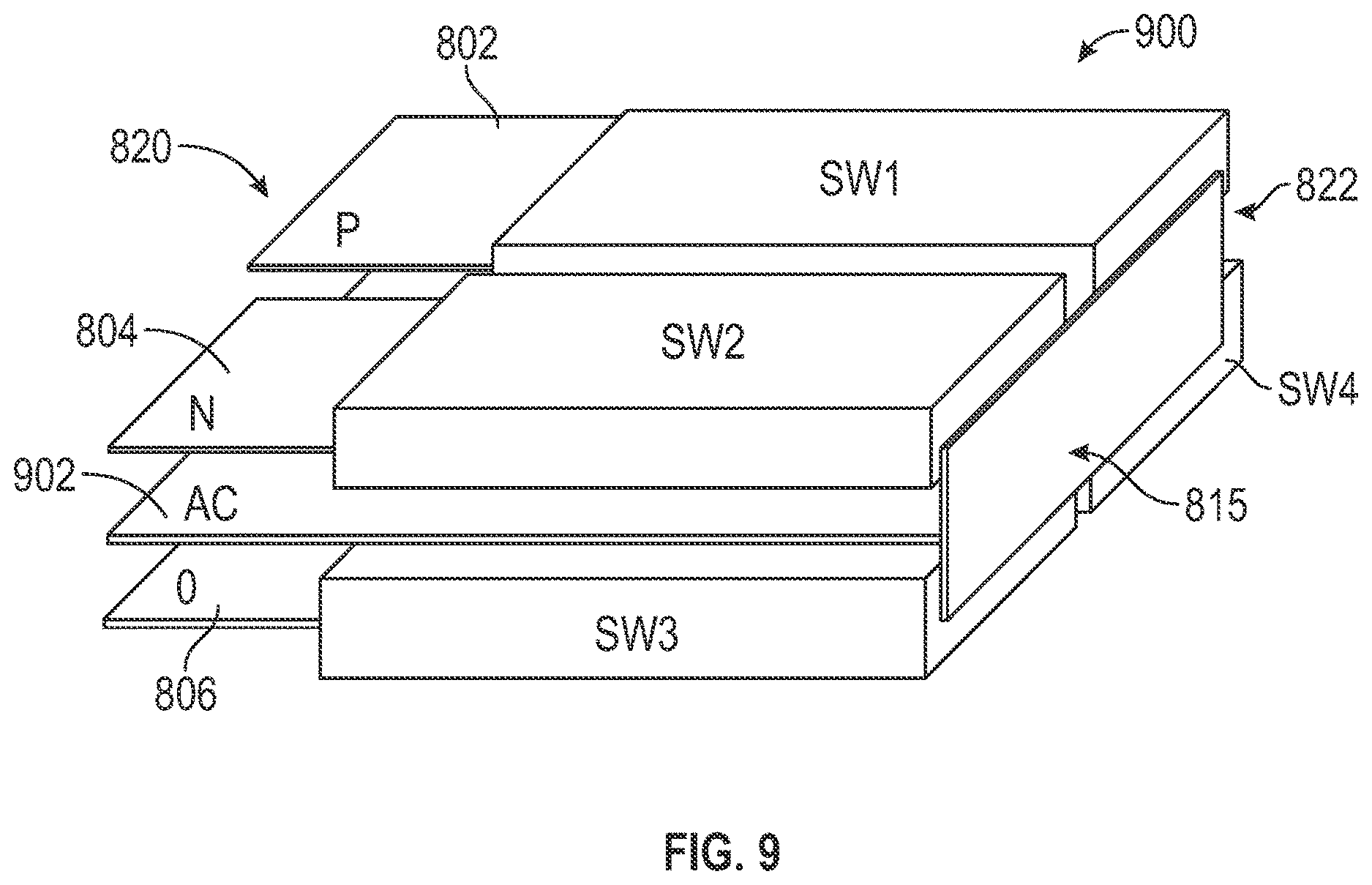 Patent US12614968 Figure 7 – Power stage and power module design to minimize parasitic inductance for multilevel inverter and converter