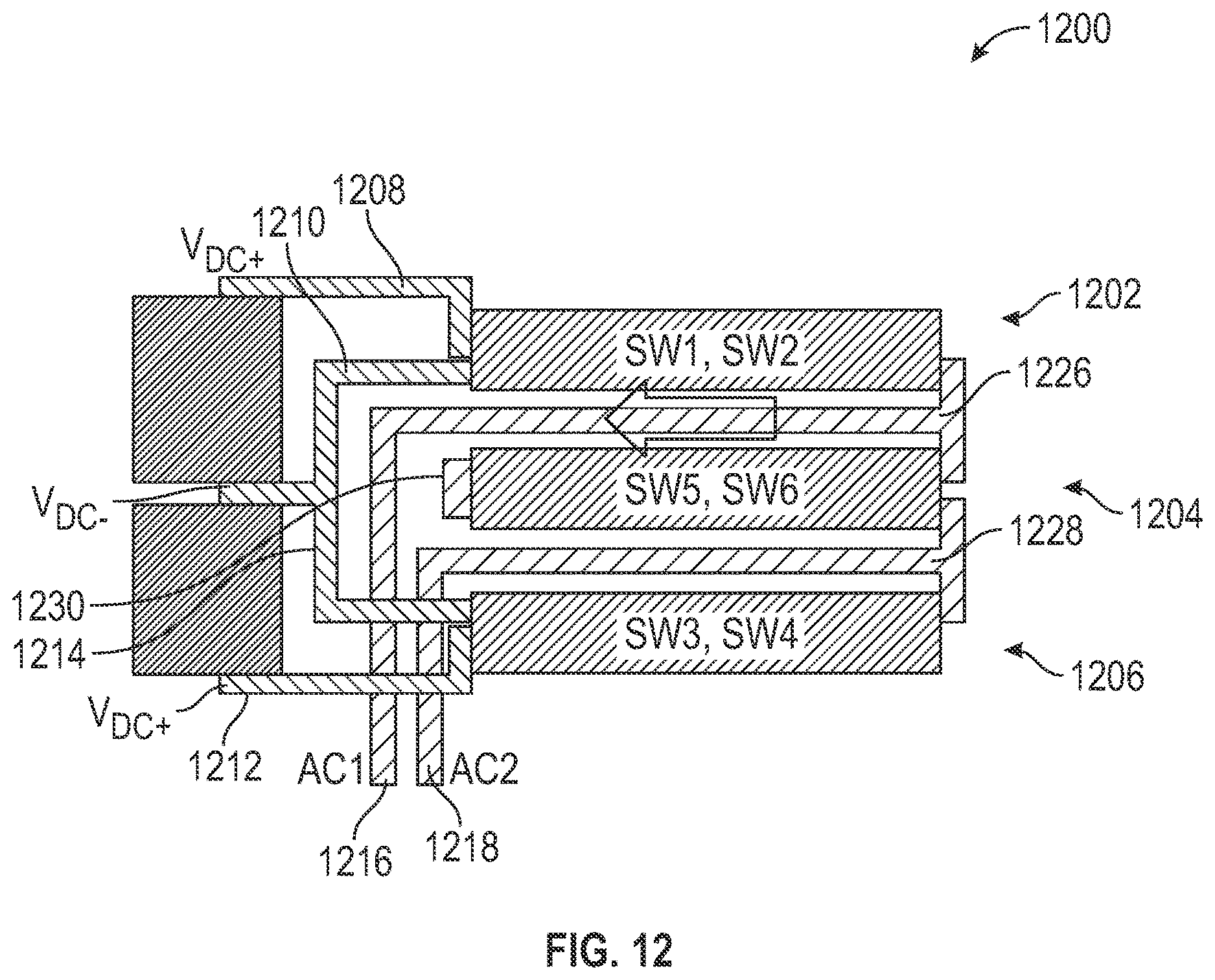 Patent US12614968 Figure 10 – Power stage and power module design to minimize parasitic inductance for multilevel inverter and converter