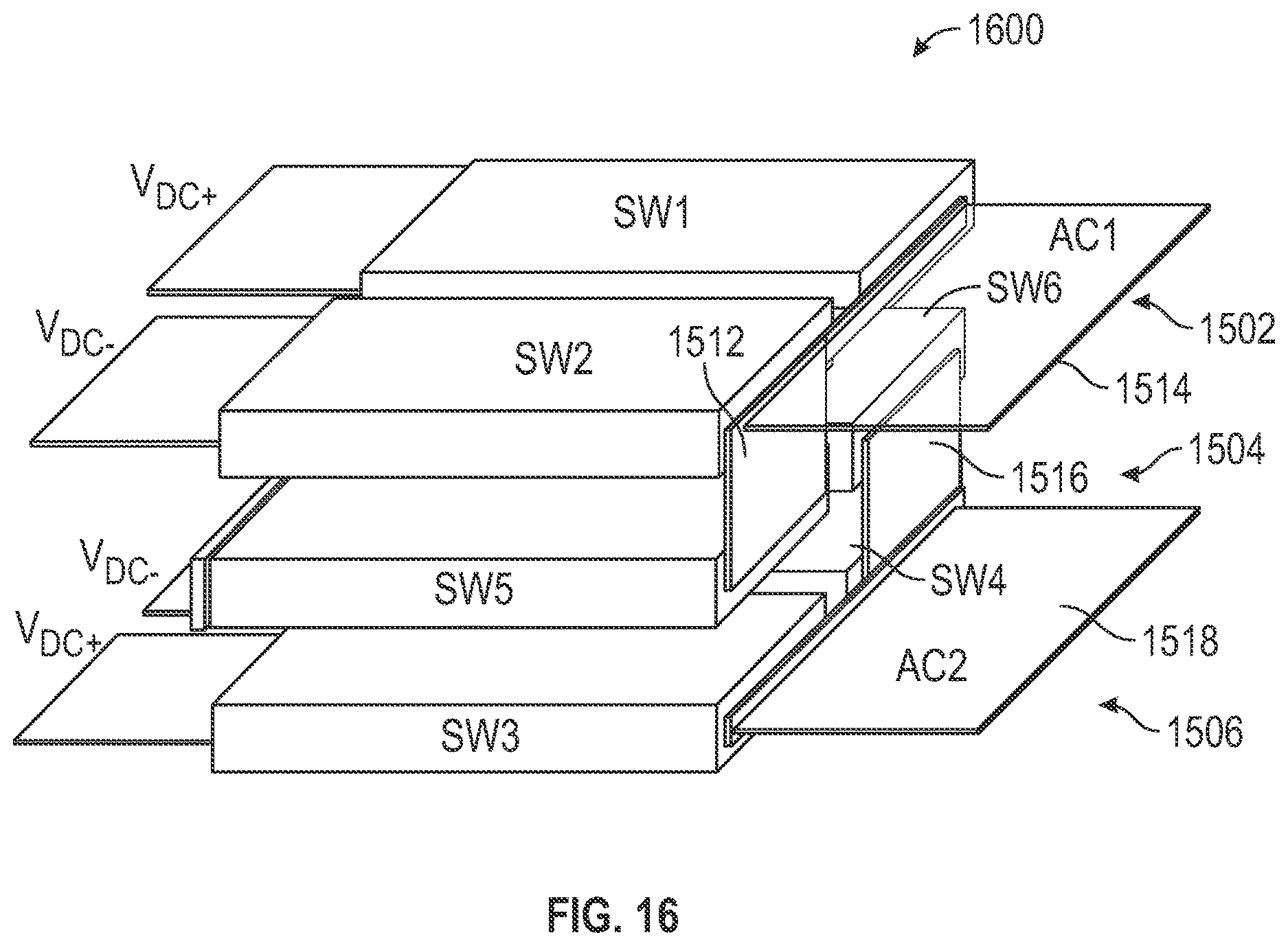 Patent US12614968 Figure 13 – Power stage and power module design to minimize parasitic inductance for multilevel inverter and converter