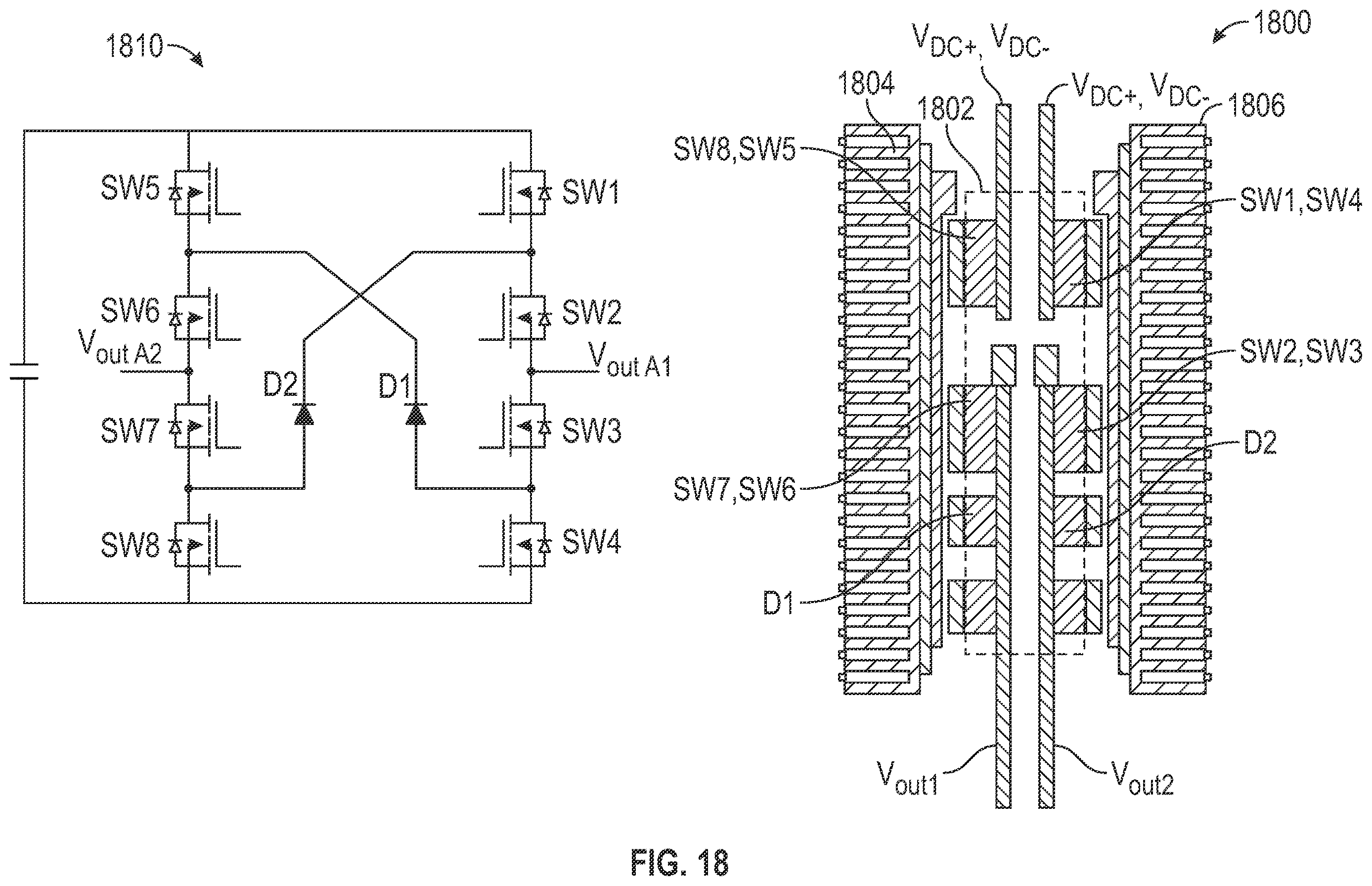 Patent US12614968 Figure 15 – Power stage and power module design to minimize parasitic inductance for multilevel inverter and converter