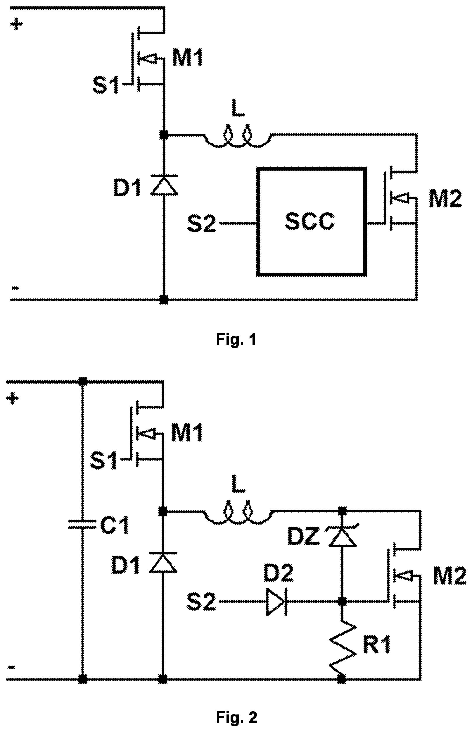 Patent US12614972 Figure 1 – System for controlling an inductor freewheeling voltage