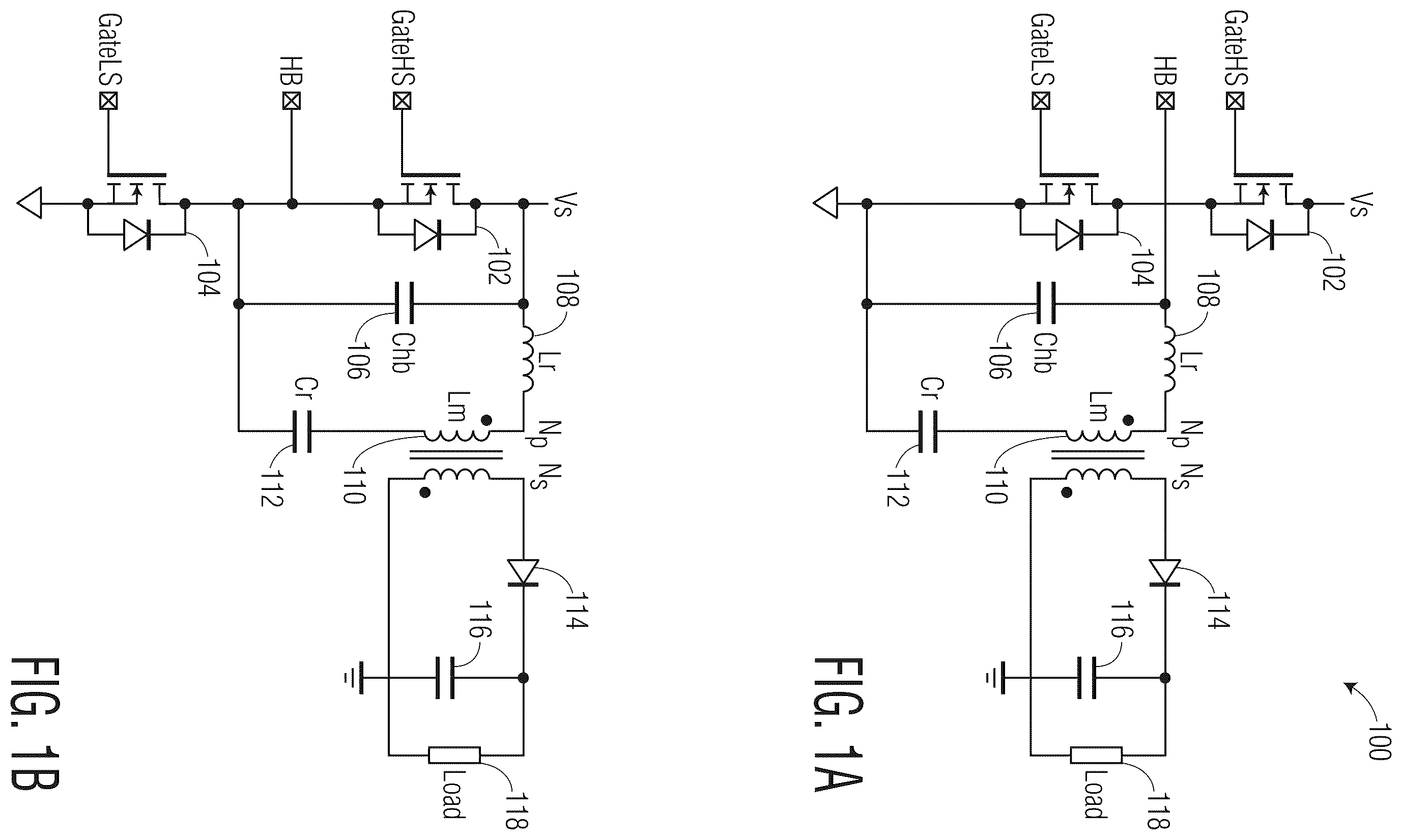 Patent US12614977 Figure 1 – Adaptive transition time measurement in an asymmetrical half bridge
