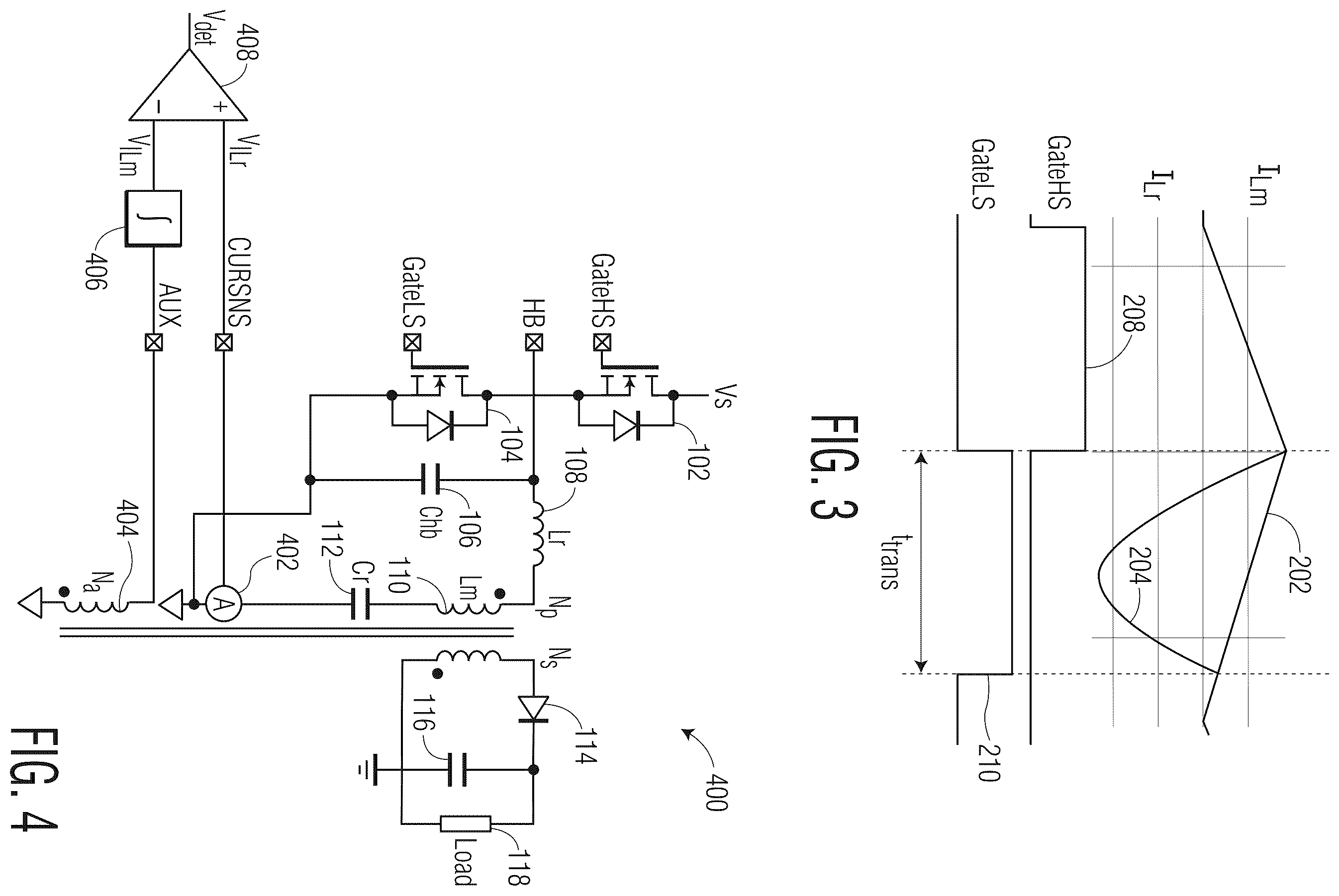 Patent US12614977 Figure 3 – Adaptive transition time measurement in an asymmetrical half bridge