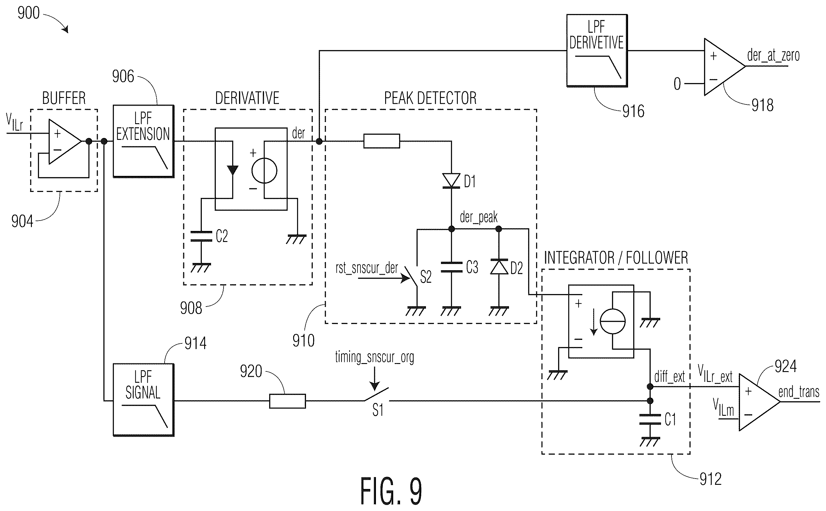 Patent US12614977 Figure 7 – Adaptive transition time measurement in an asymmetrical half bridge