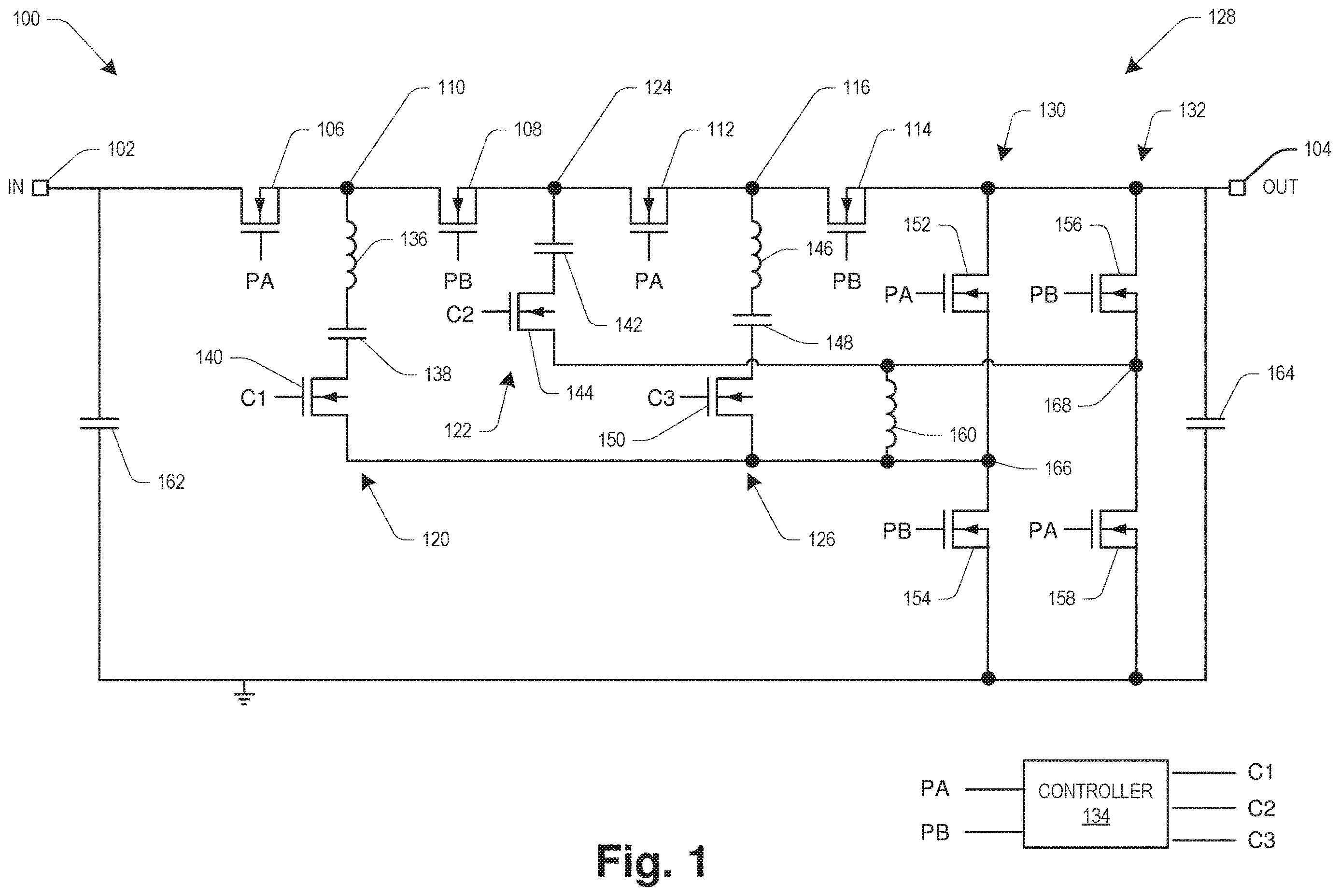 Patent US12614978 Figure 1 – Capacitor converter