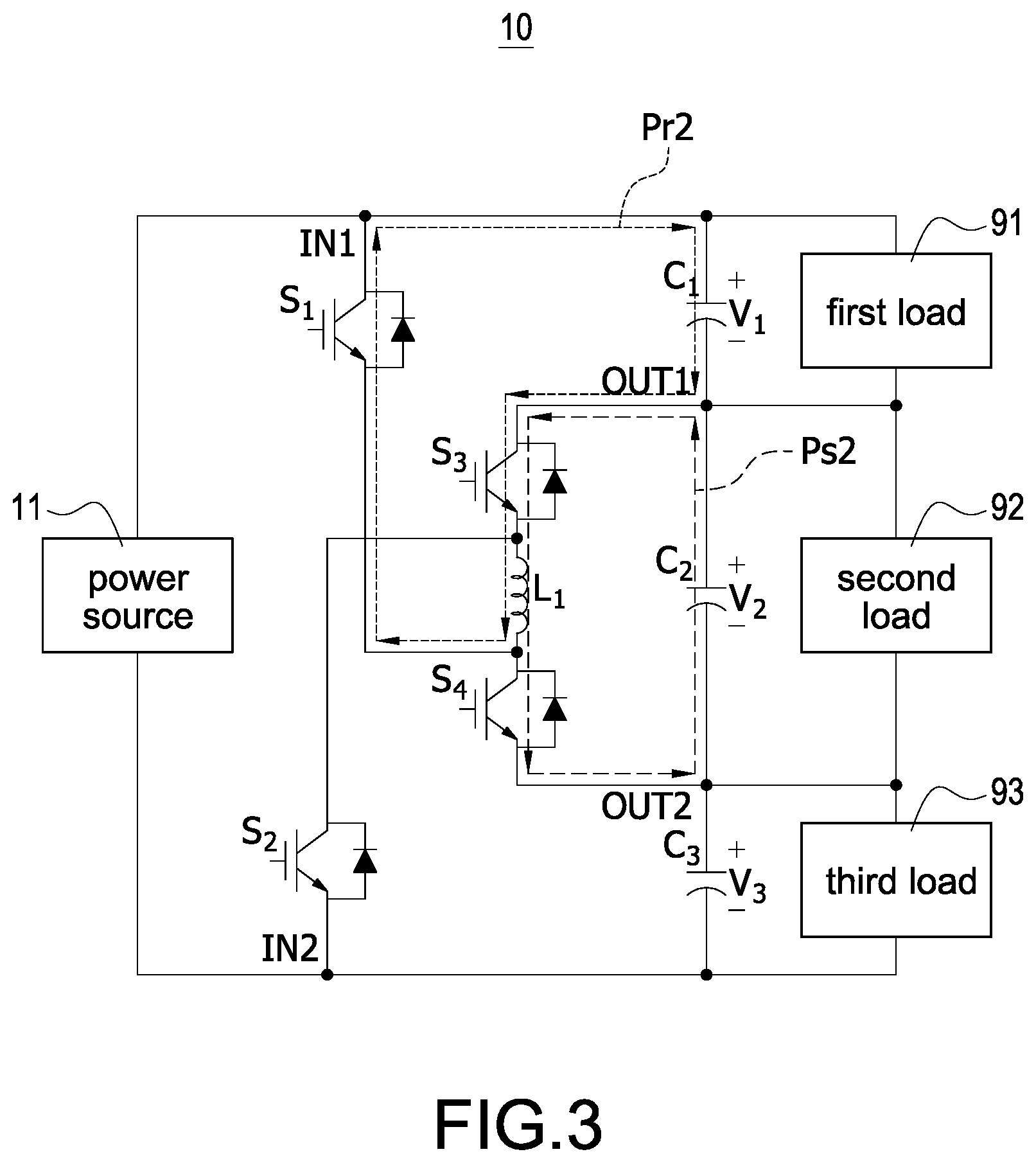 Patent US12614983 Figure 3 – Power converter and power conversion method capable of balancing energy and hybrid power supply
