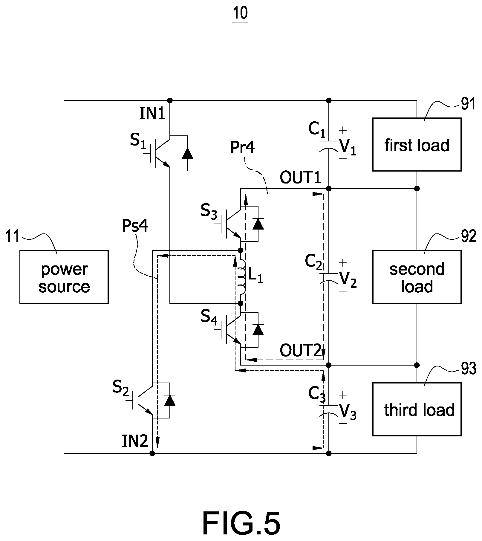 Patent US12614983 Figure 5 – Power converter and power conversion method capable of balancing energy and hybrid power supply