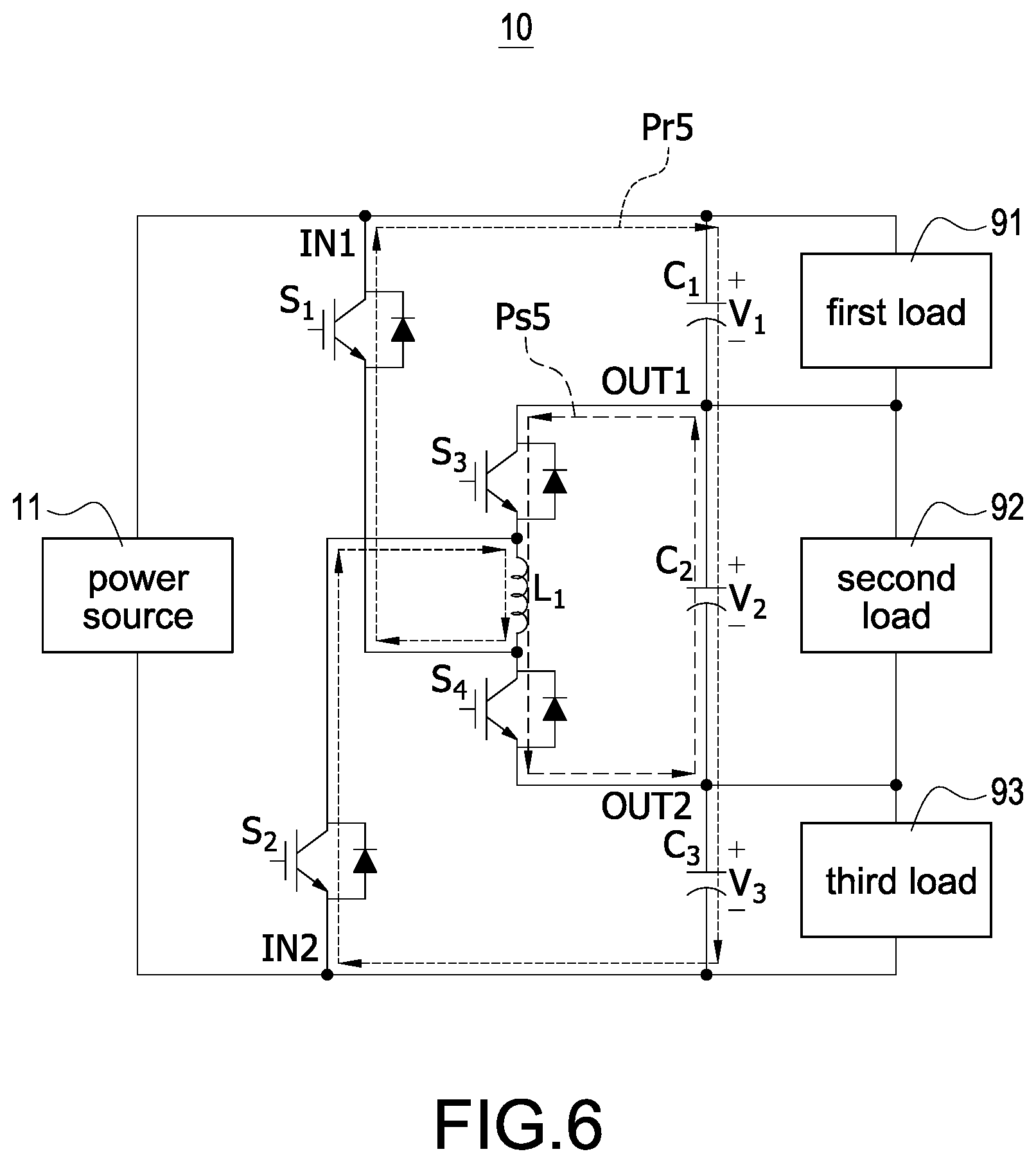 Patent US12614983 Figure 6 – Power converter and power conversion method capable of balancing energy and hybrid power supply