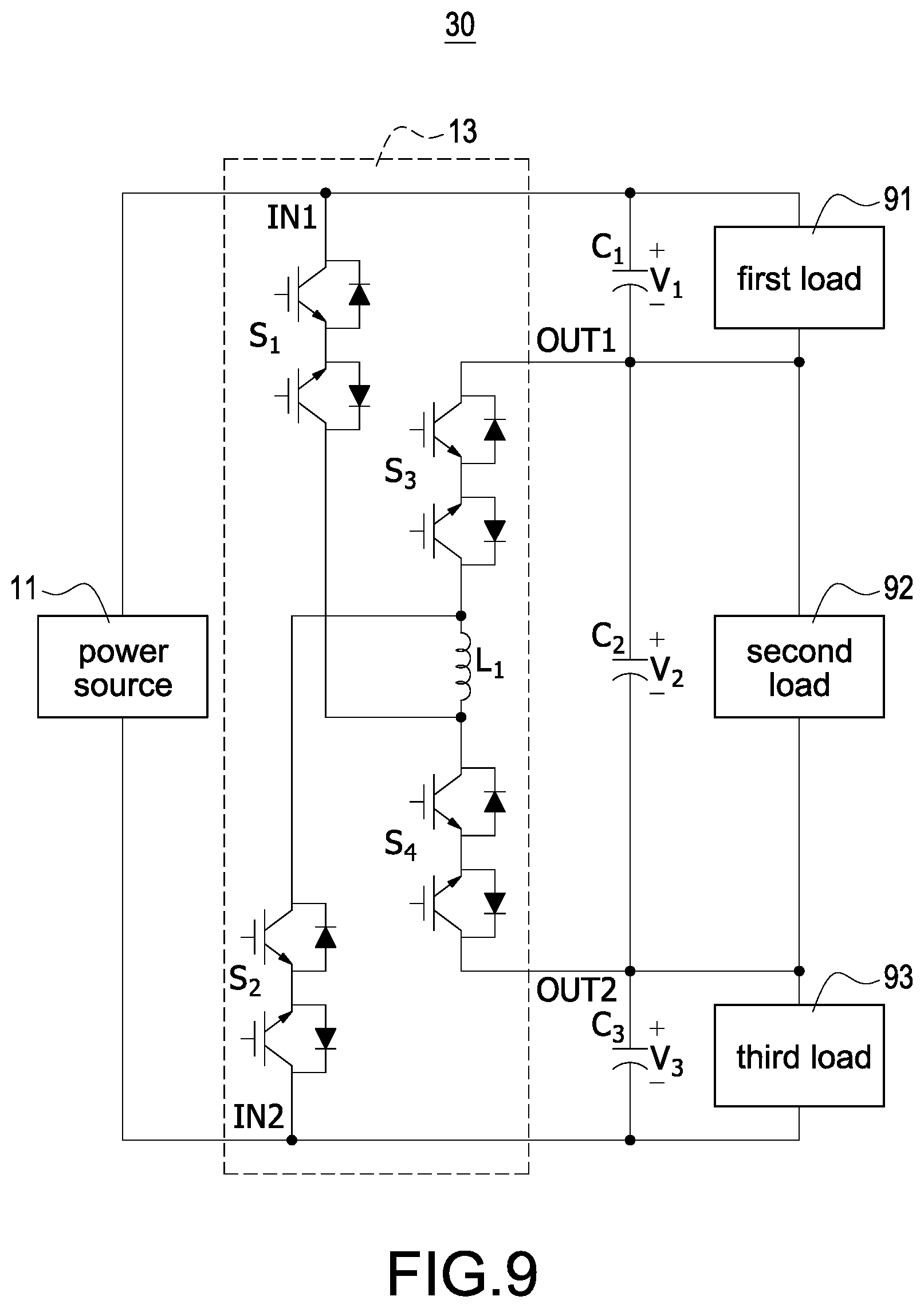 Patent US12614983 Figure 9 – Power converter and power conversion method capable of balancing energy and hybrid power supply