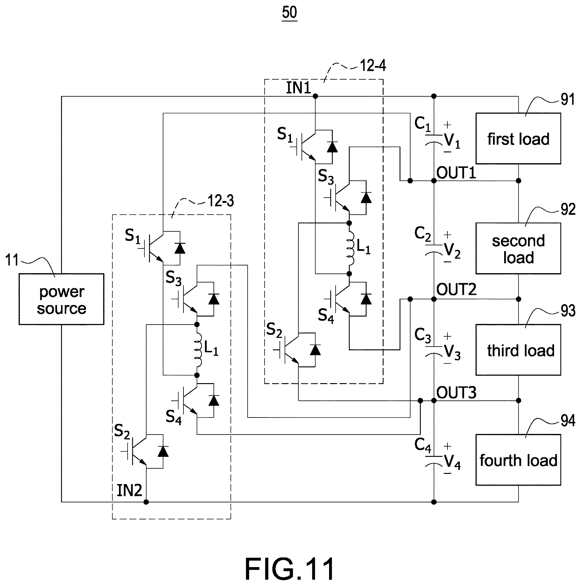Patent US12614983 Figure 11 – Power converter and power conversion method capable of balancing energy and hybrid power supply
