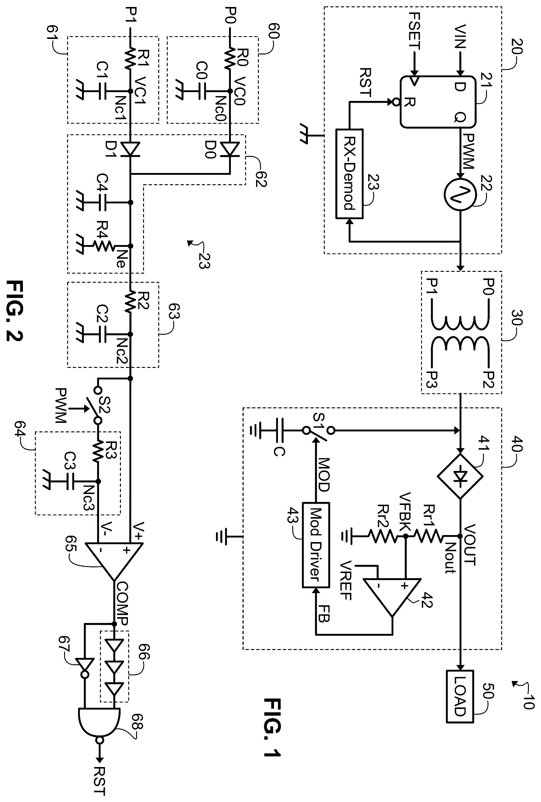 Patent US12614984 — Data communication for galvanic isolated DC-DC converter on fully integrated architecture with coreless transformer — Figure 1