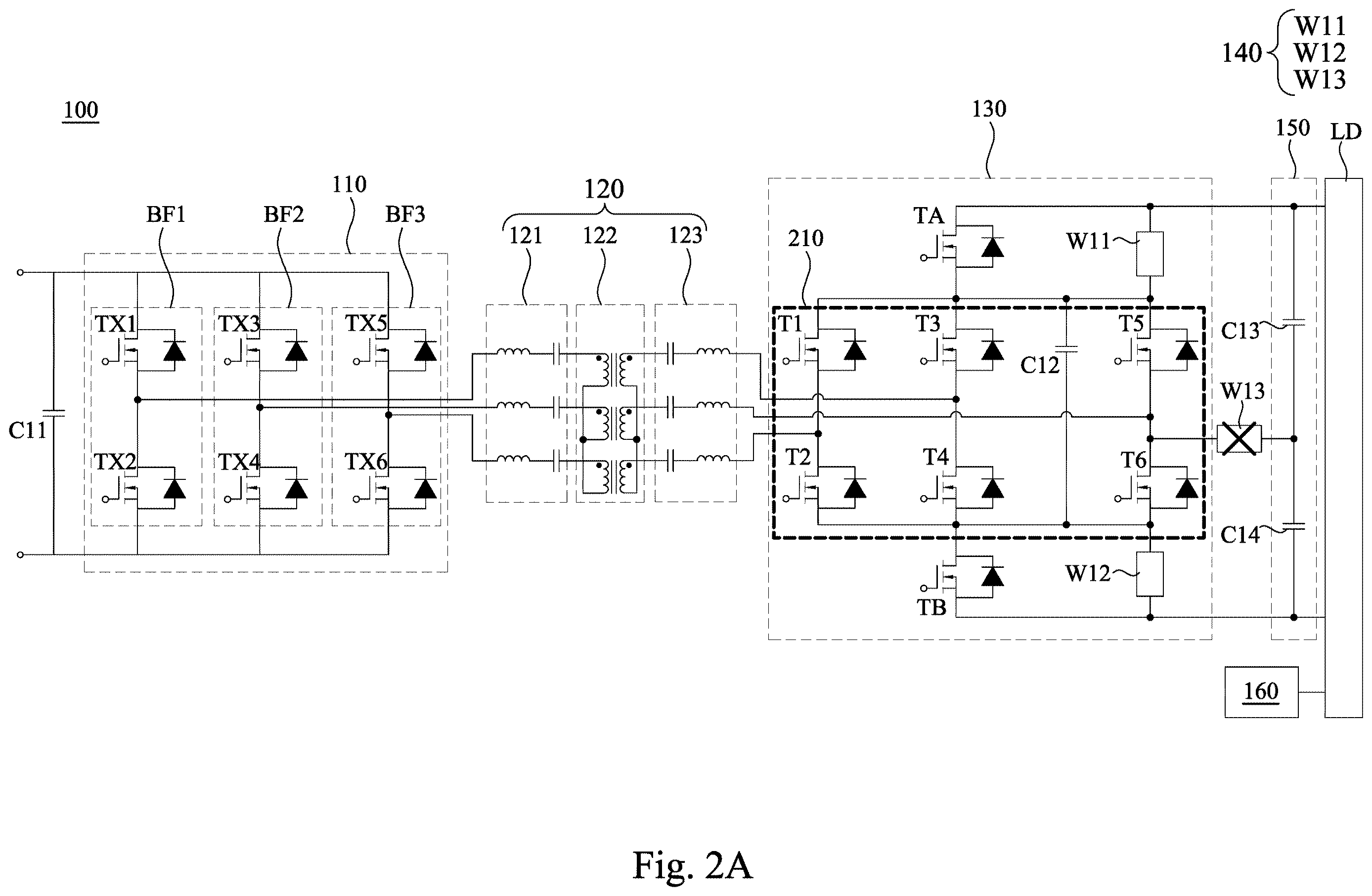 Patent US12614986 Figure 2 – Resonant converter and resonant conversion circuitry