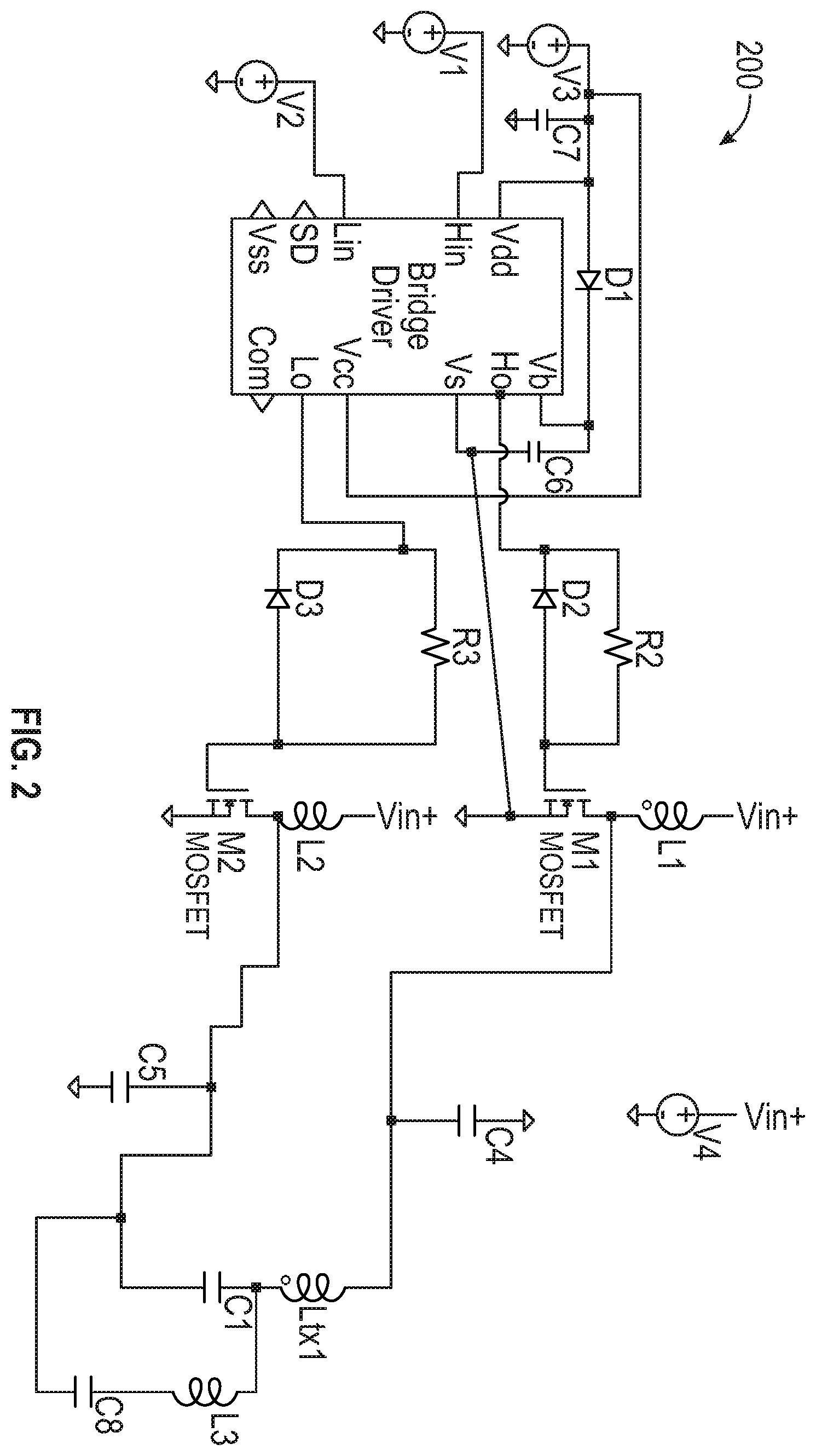 Patent US12614991 Figure 2 – Bridge inverters for wireless charging