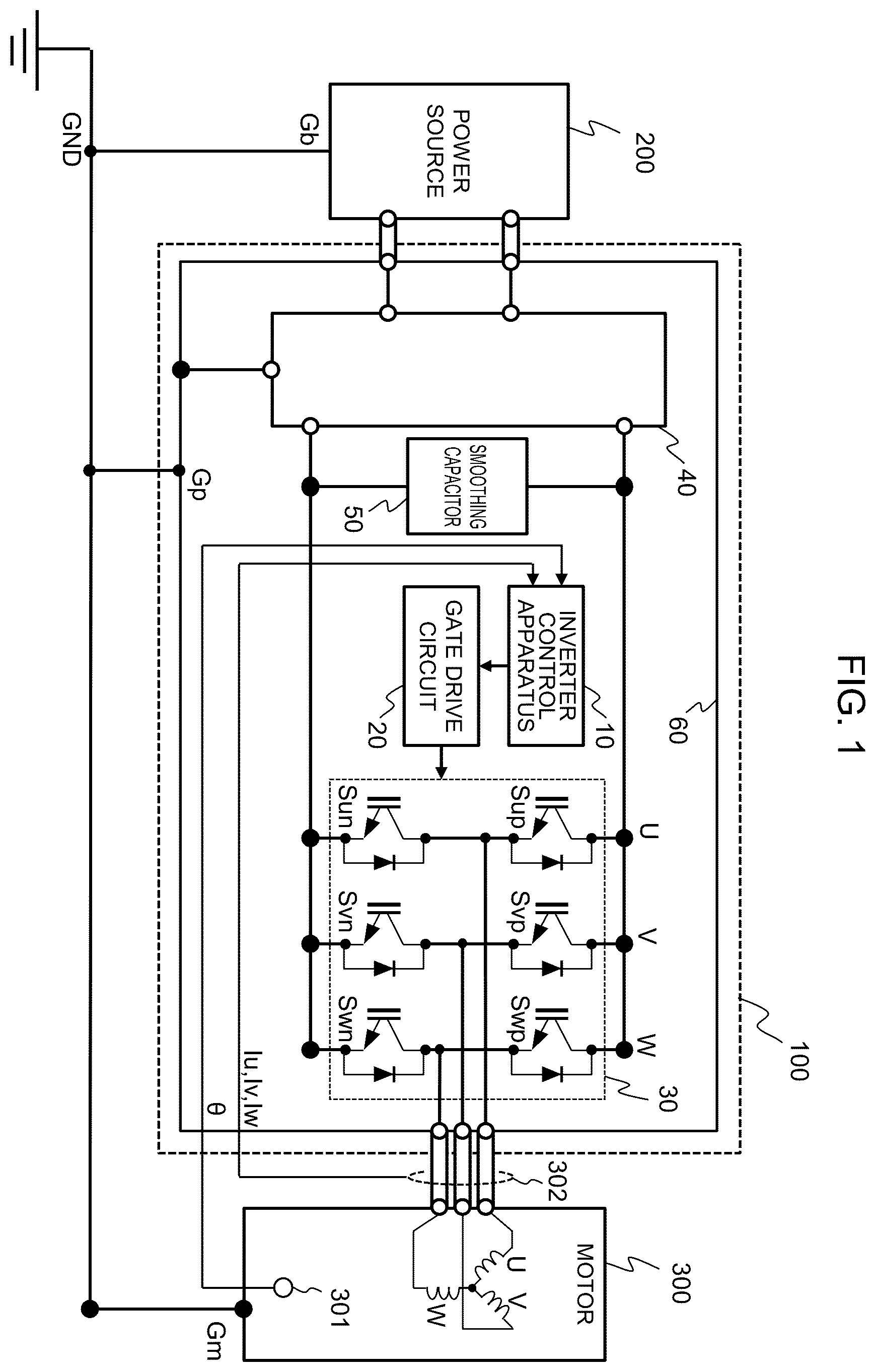 Patent US12614992 Figure 1 – Inverter control apparatus and power conversion apparatus