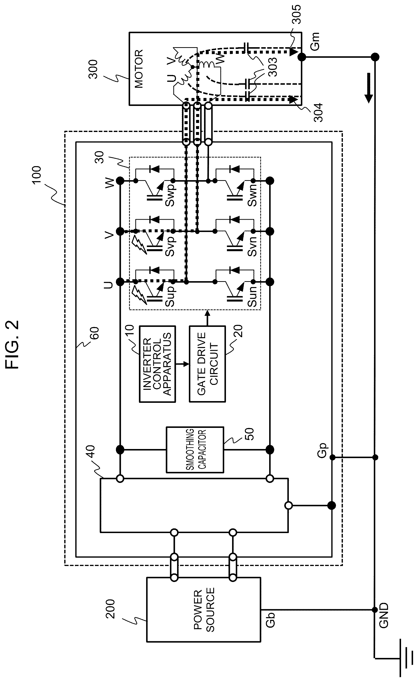 Patent US12614992 Figure 2 – Inverter control apparatus and power conversion apparatus