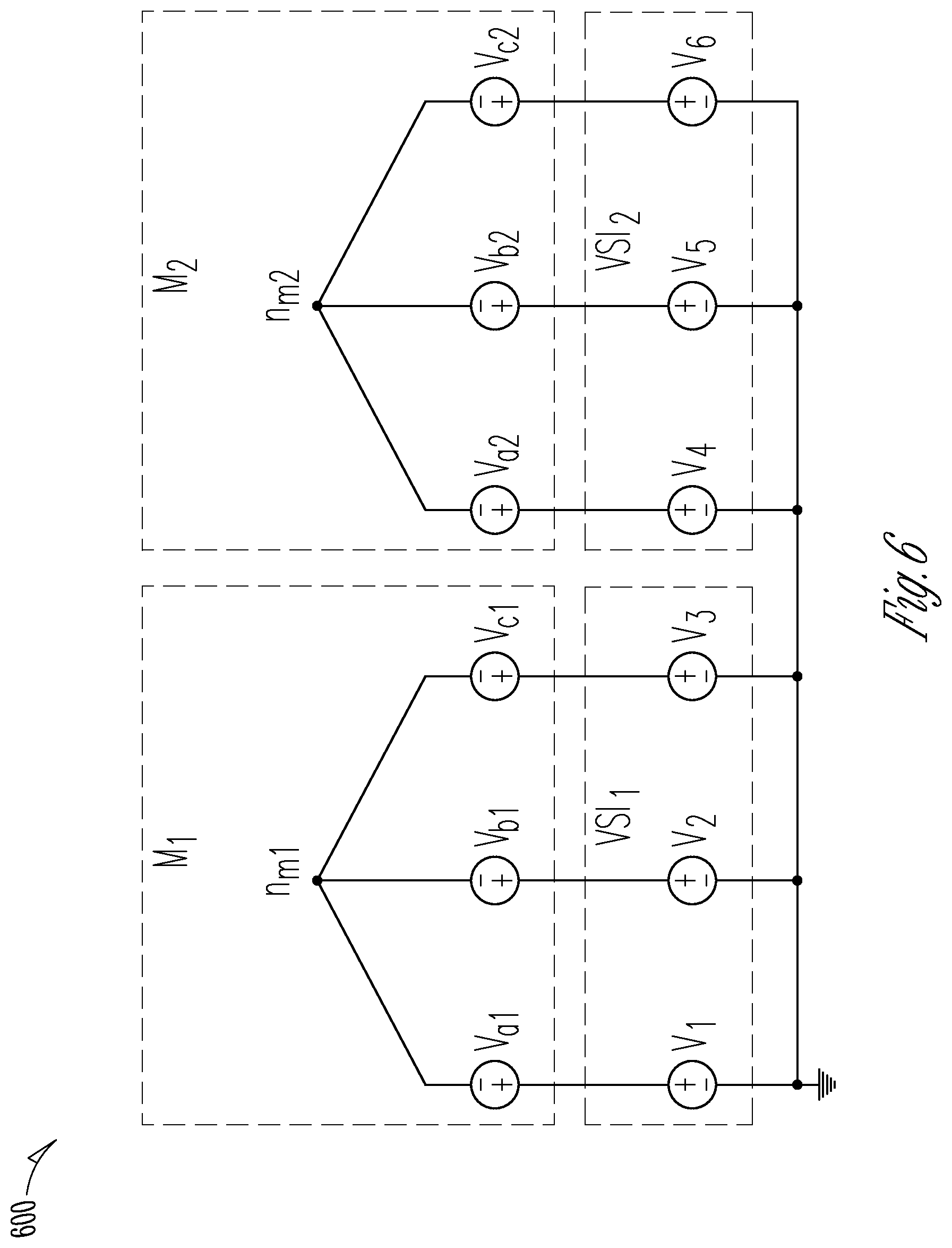 Patent US12614995 Figure 6 – Shared-leg voltage source inverter