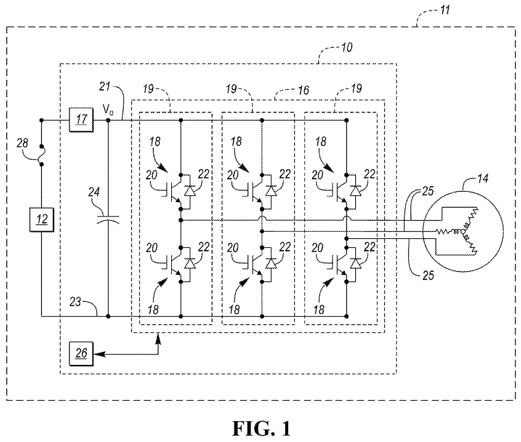 Patent US12615000 — Power supply device for a hybrid or electric vehicle — Figure 1