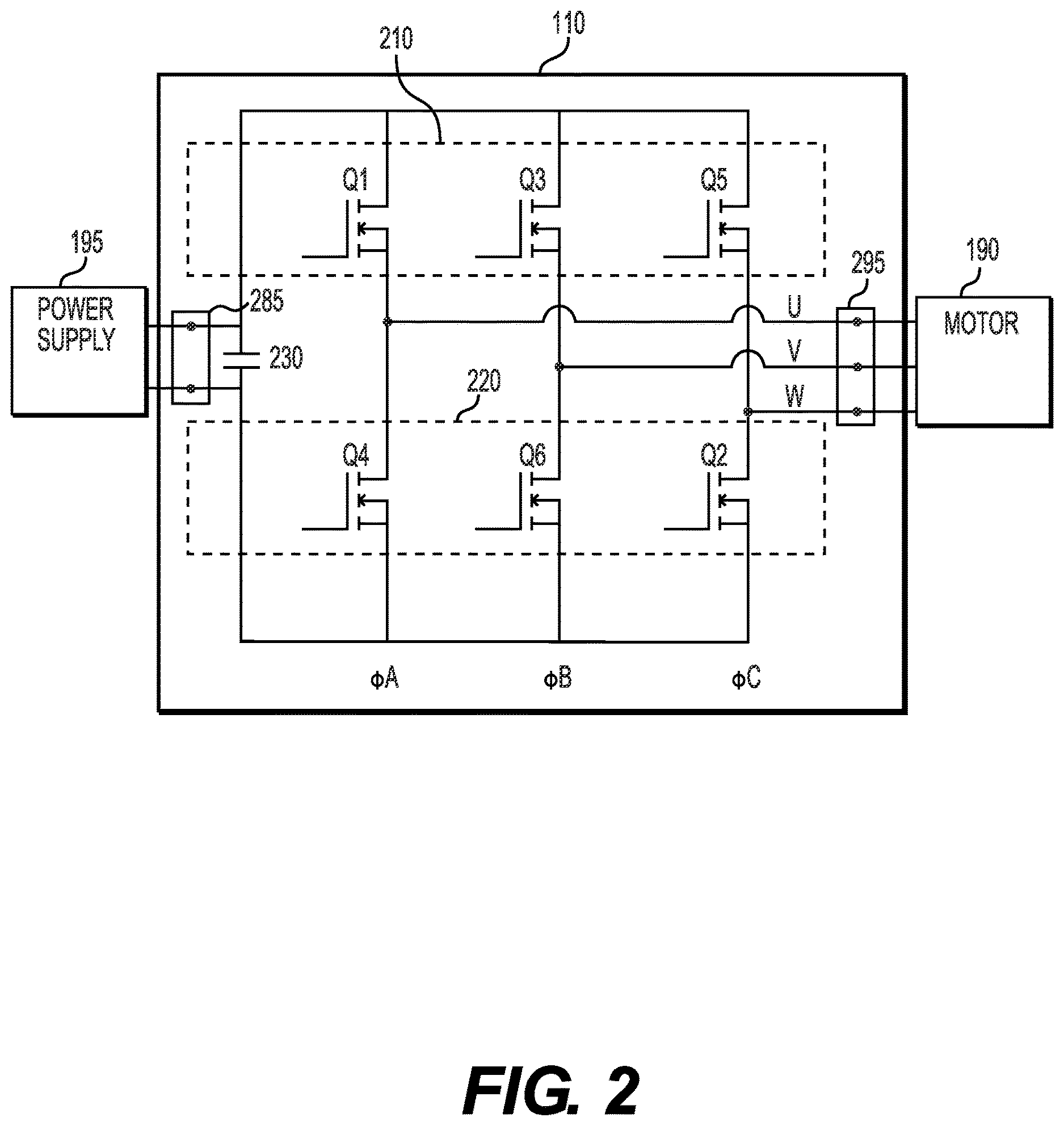 Patent US12615001 Figure 2 – Systems for low inductance full bridge power module for inverter