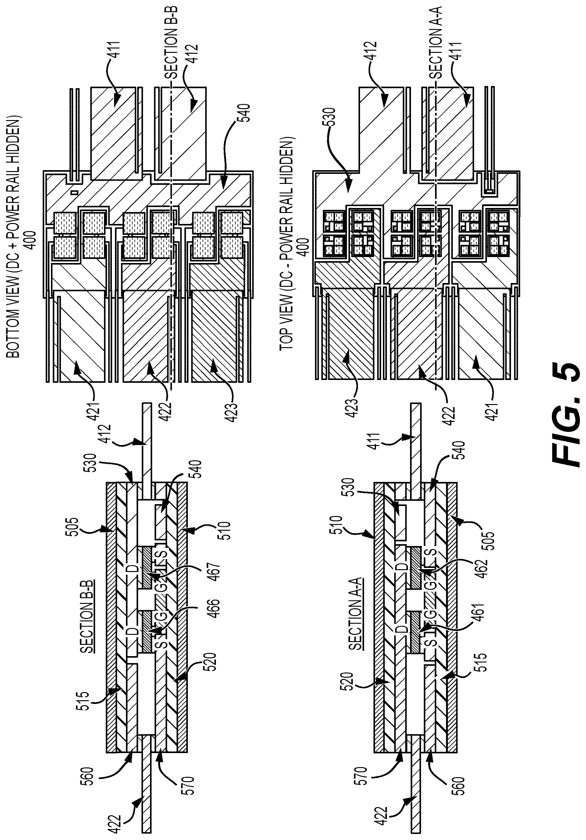 Patent US12615001 Figure 5 – Systems for low inductance full bridge power module for inverter
