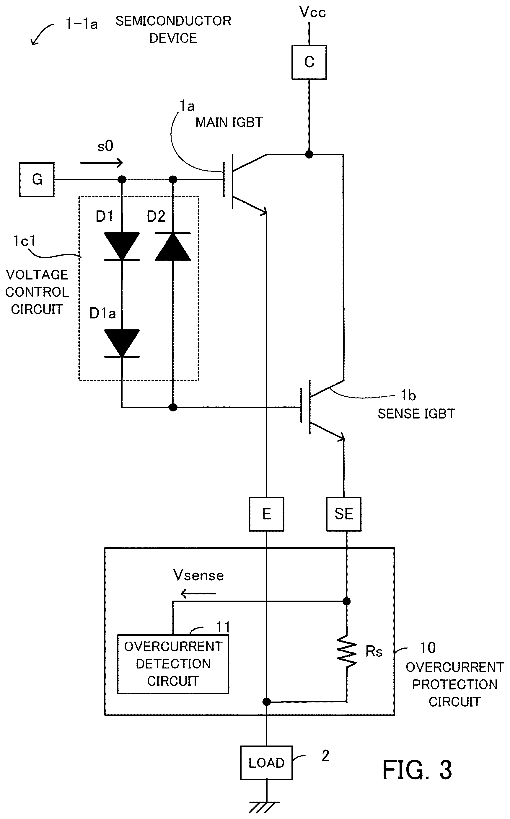 Patent US12615043 Figure 3 – Semiconductor device and overcurrent protection device