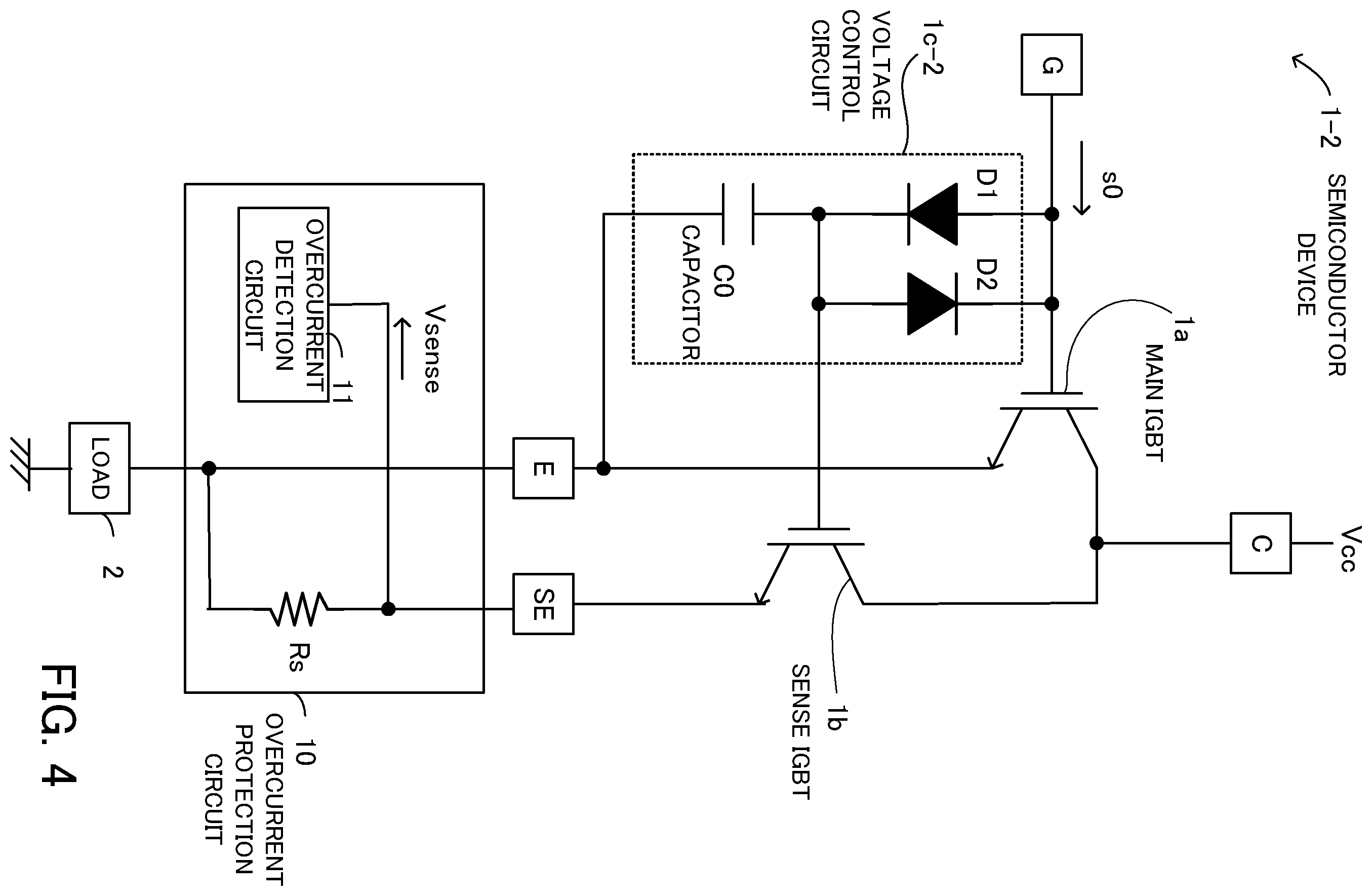 Patent US12615043 Figure 4 – Semiconductor device and overcurrent protection device