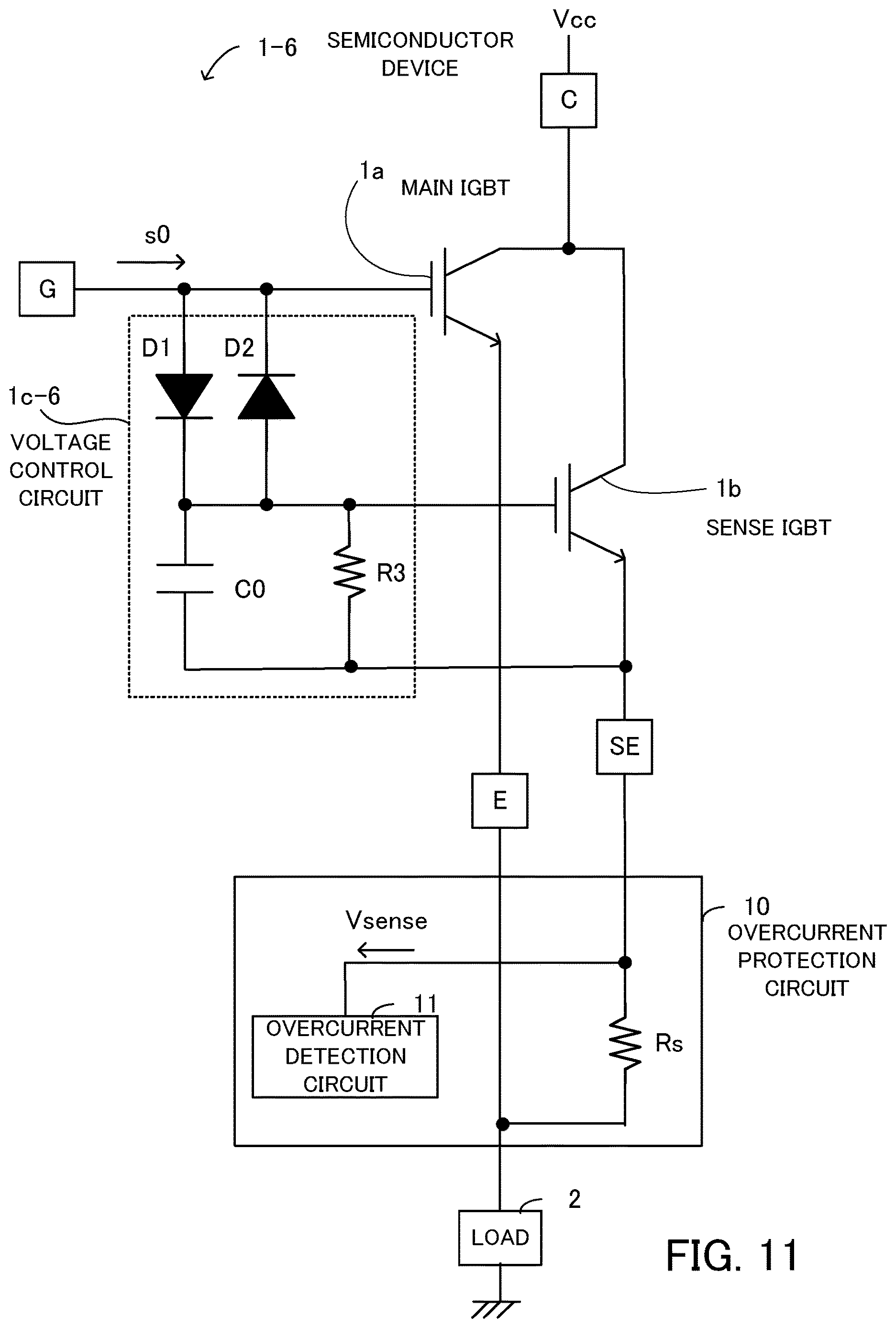 Patent US12615043 Figure 11 – Semiconductor device and overcurrent protection device