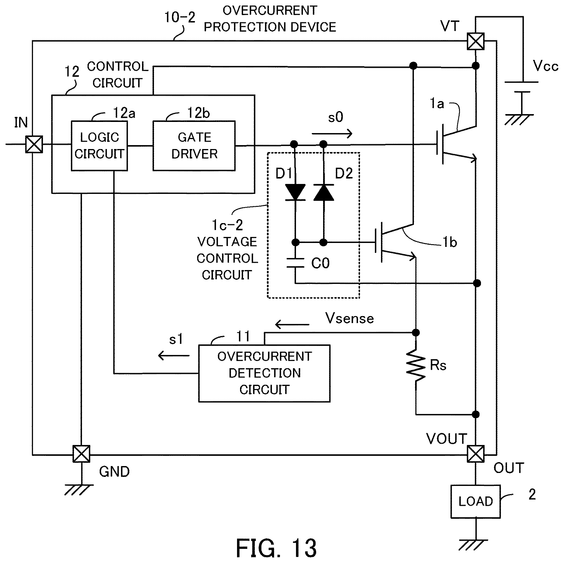 Patent US12615043 Figure 13 – Semiconductor device and overcurrent protection device