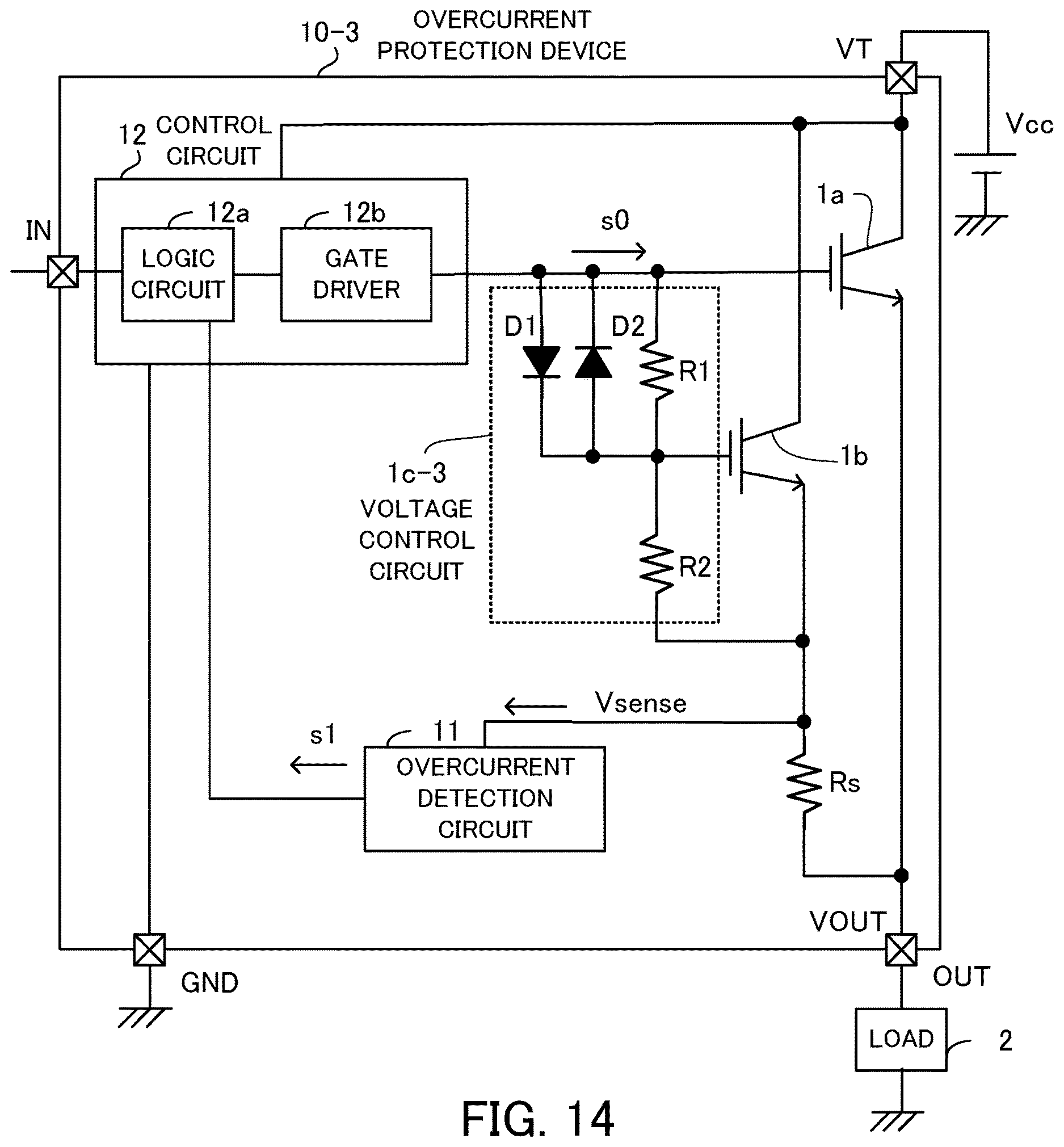 Patent US12615043 Figure 14 – Semiconductor device and overcurrent protection device