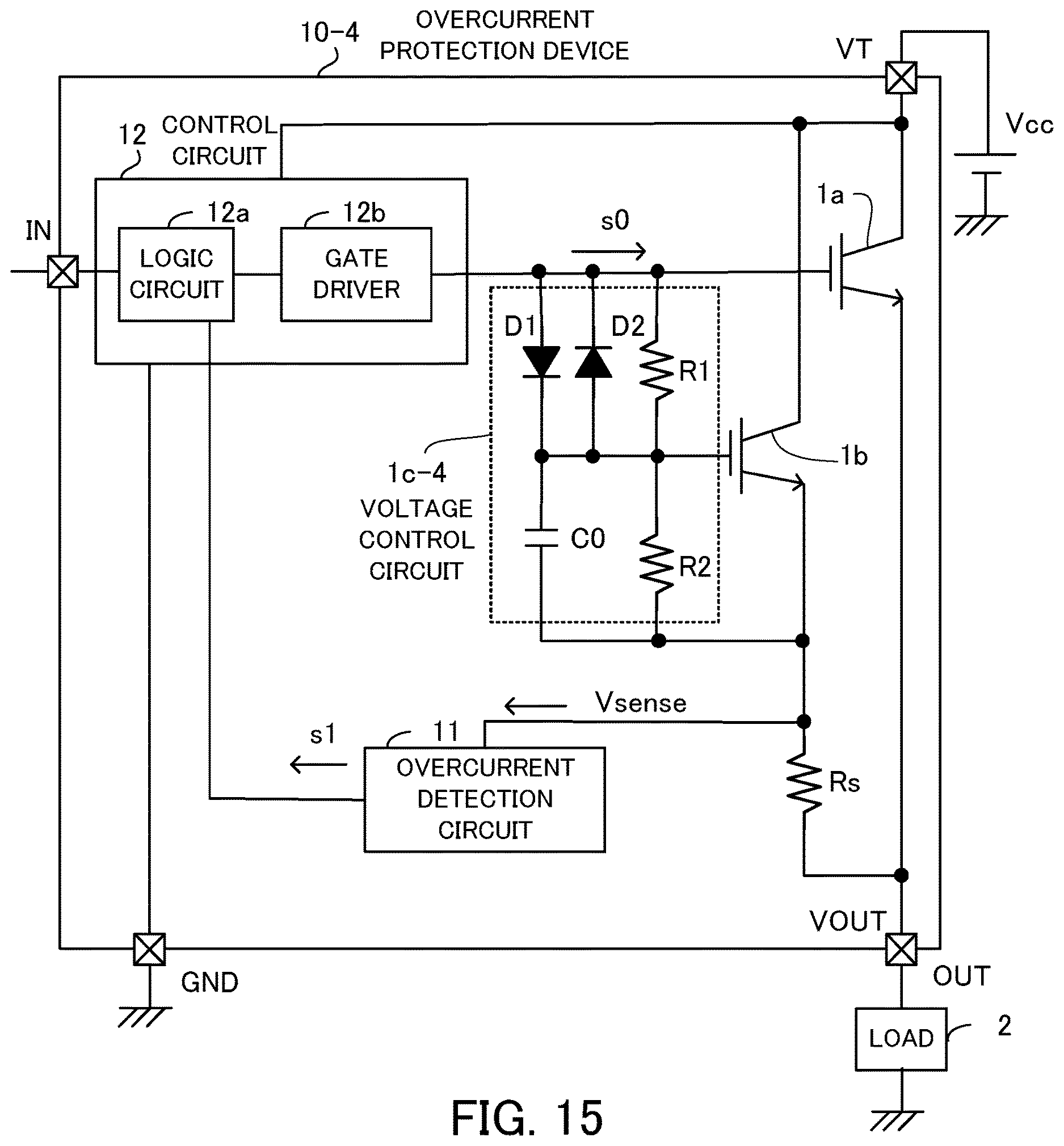 Patent US12615043 Figure 15 – Semiconductor device and overcurrent protection device
