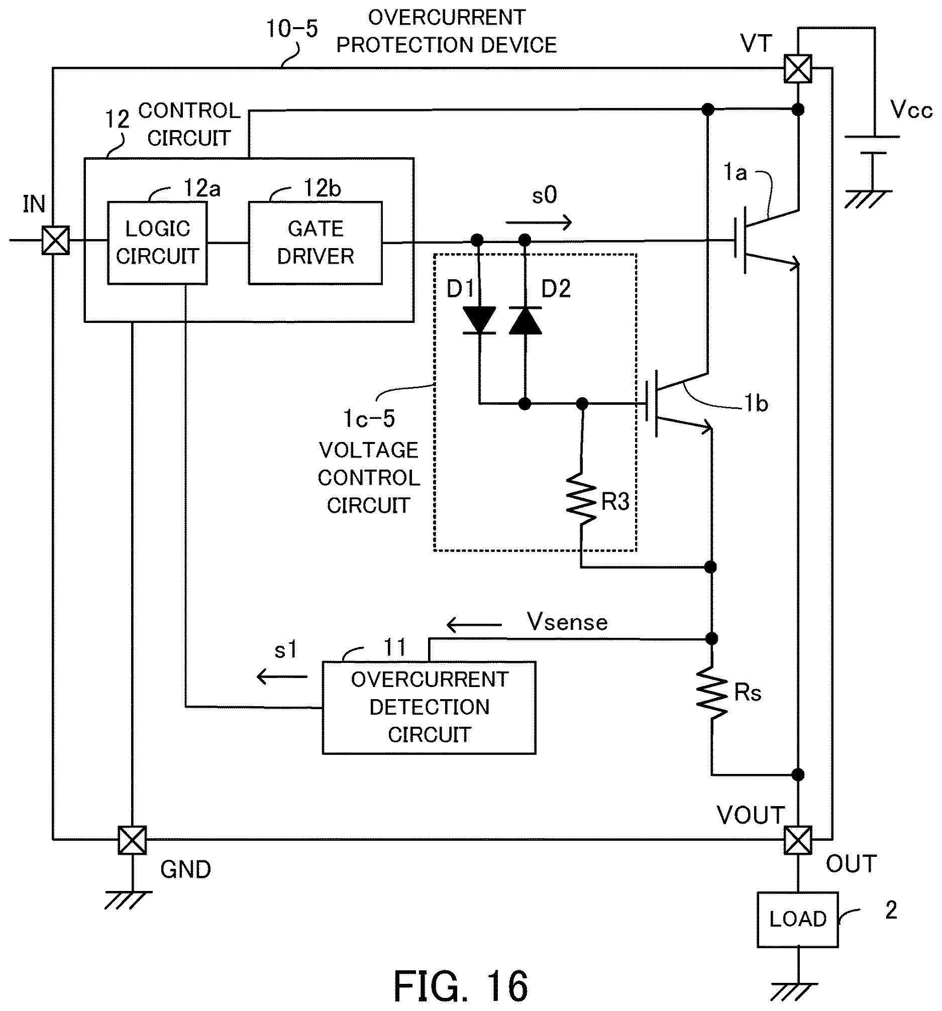 Patent US12615043 Figure 16 – Semiconductor device and overcurrent protection device