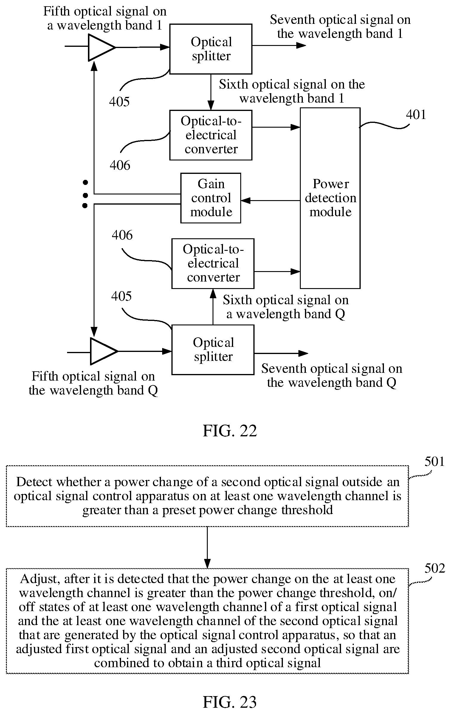 Patent US12615085 Figure 11 – Optical signal control method and apparatus, optical transmission node, and optical transmission system