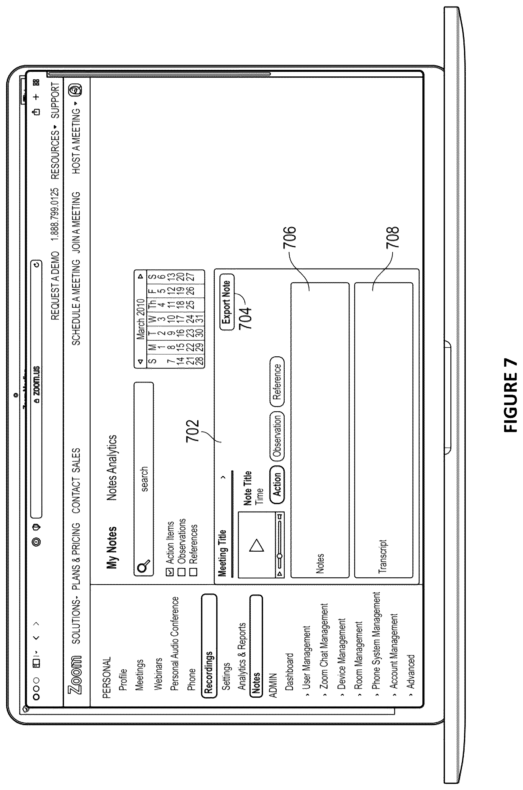 Patent US12615303 Figure 9 – Note capture via participant devices in communication sessions