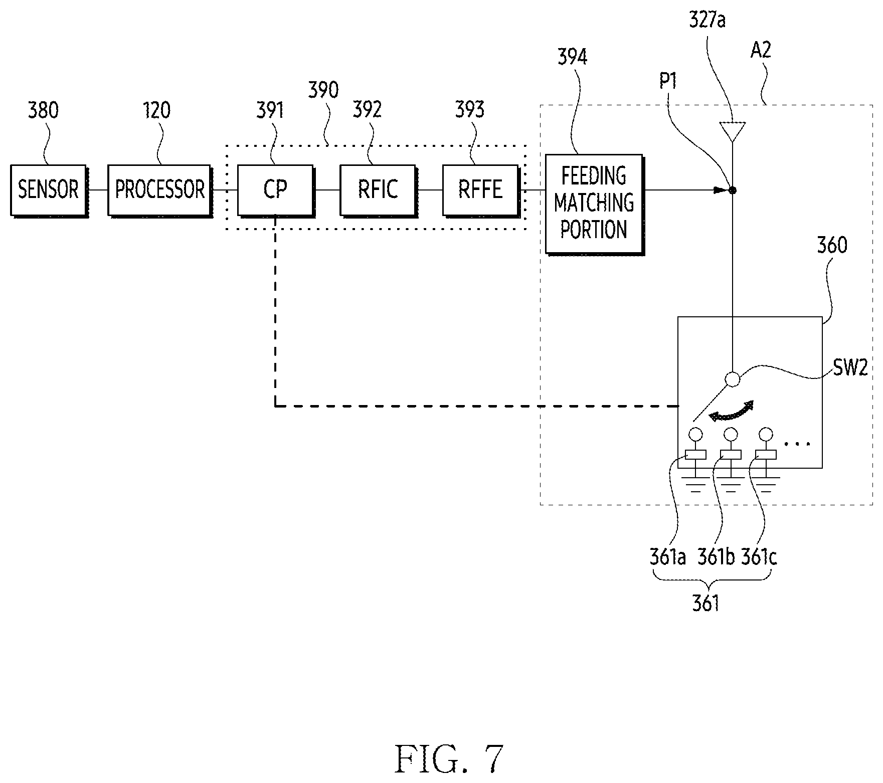 Patent US12615324 Figure 14 – Electronic device including antenna