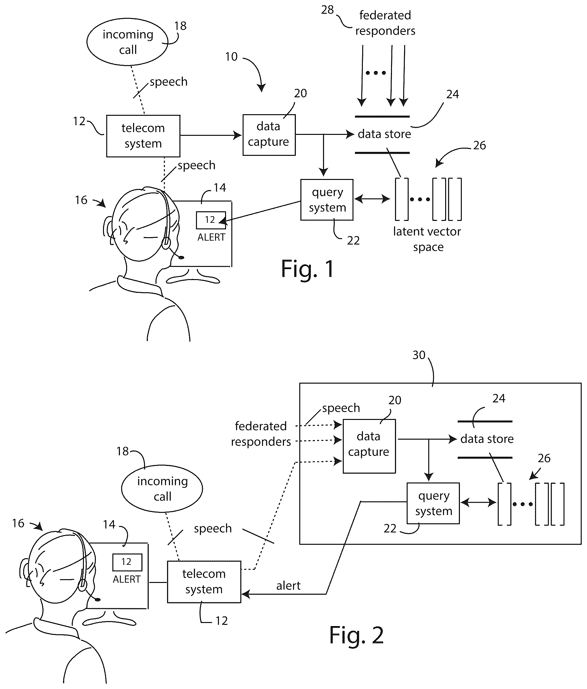 Patent US12615335 Figure 1 – Voice fingerprinting system for detecting hoax emergency reports